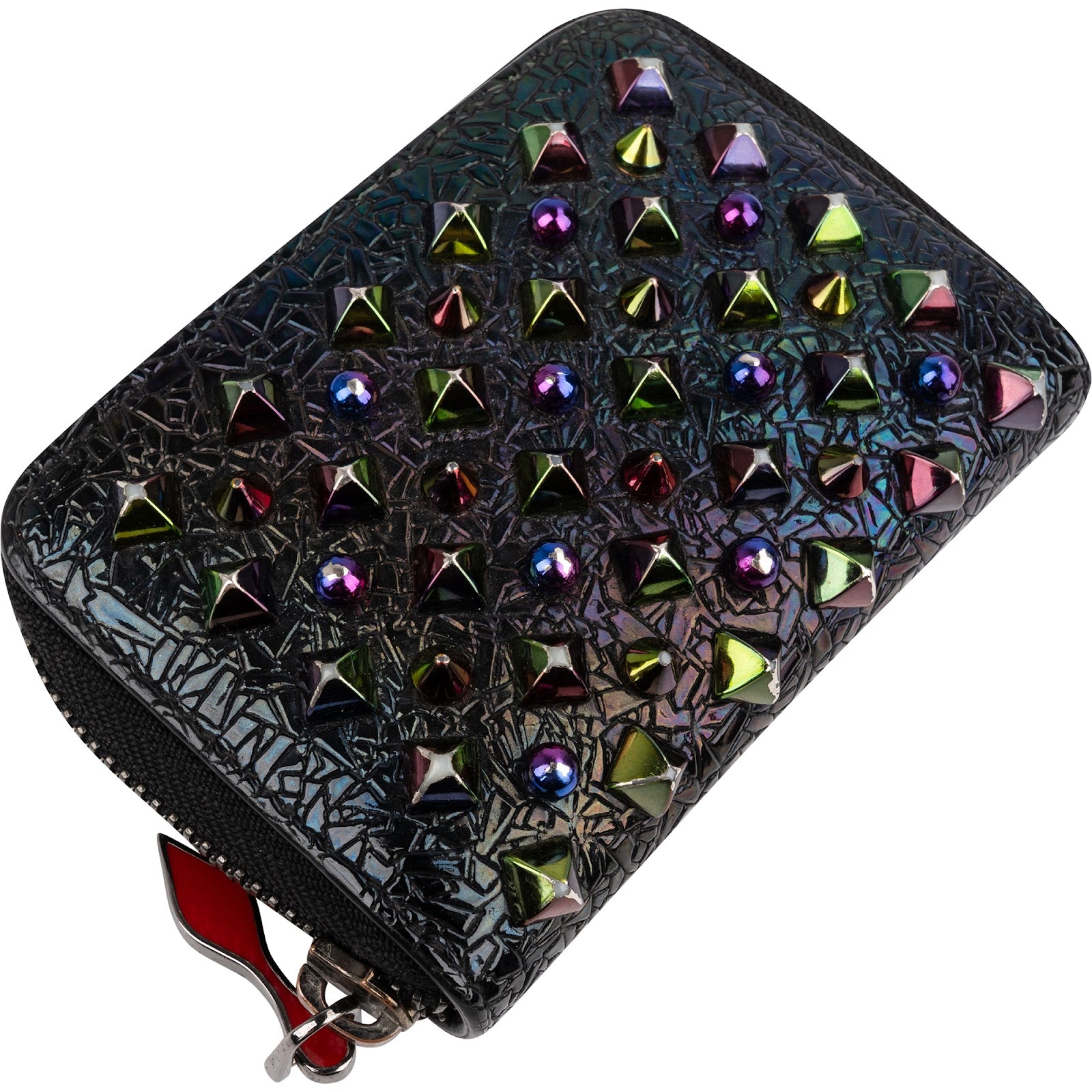 Christian Louboutin Panettone Spiked Small Zipped Coin Purse Wallet