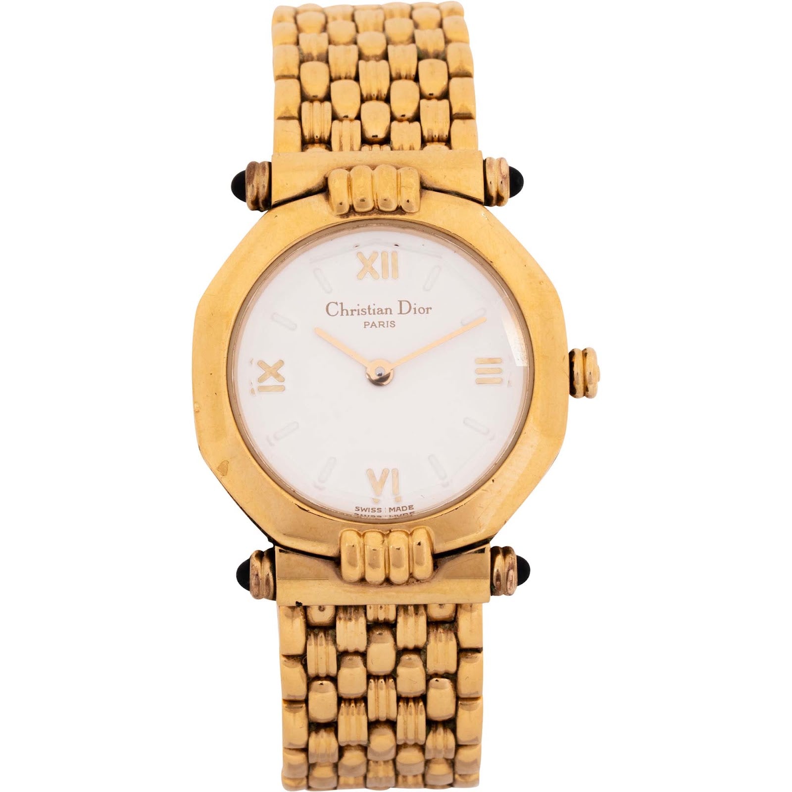 Christian Dior Gold Tone Octagon 64151 Damenuhr