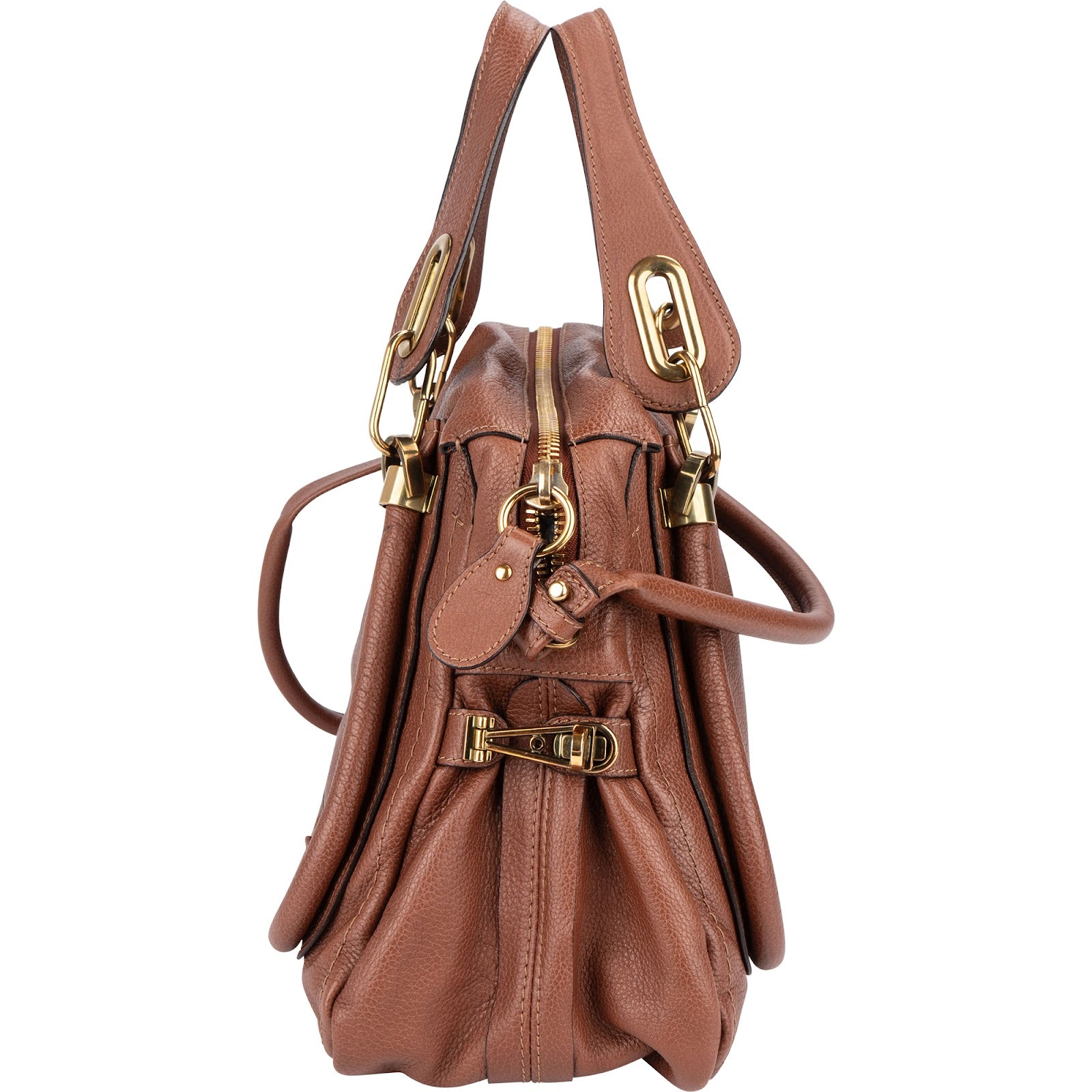 Chloé Grained Leather Paraty Shoulder Handbag