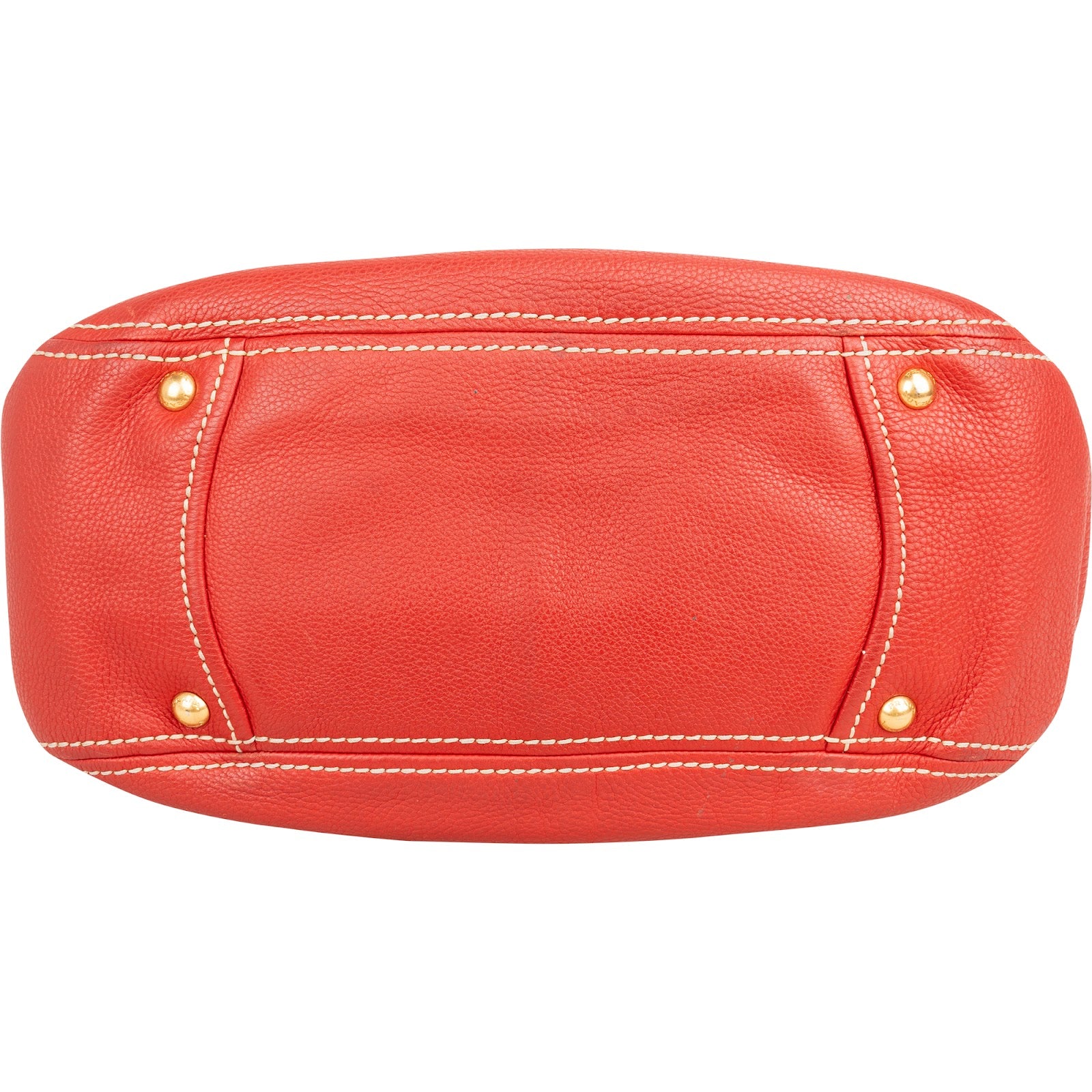 Prada Red Vitello Daino Hobo Shoulder Bag
