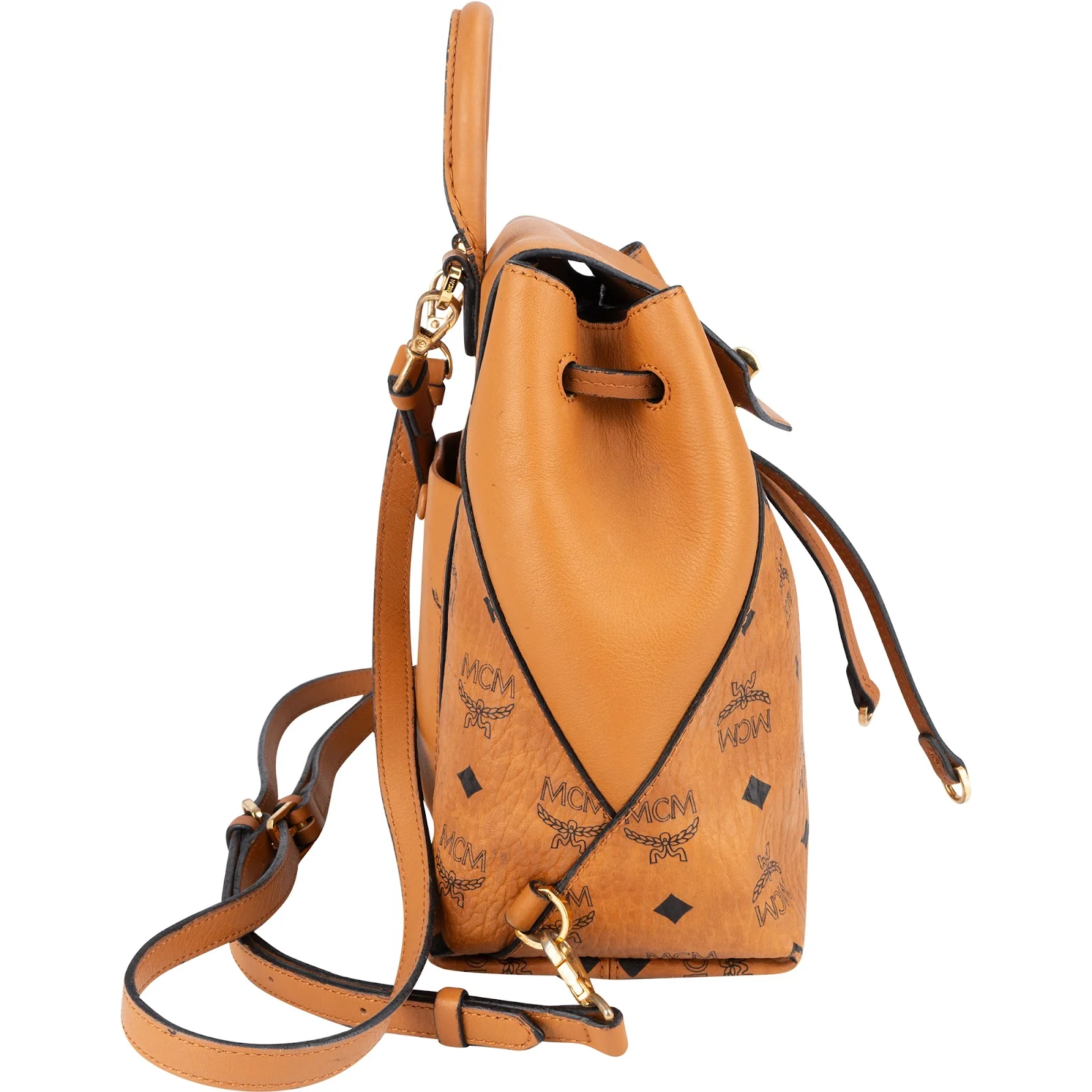 MCM Monogram Visetos Leather Small Patricia Backpack
