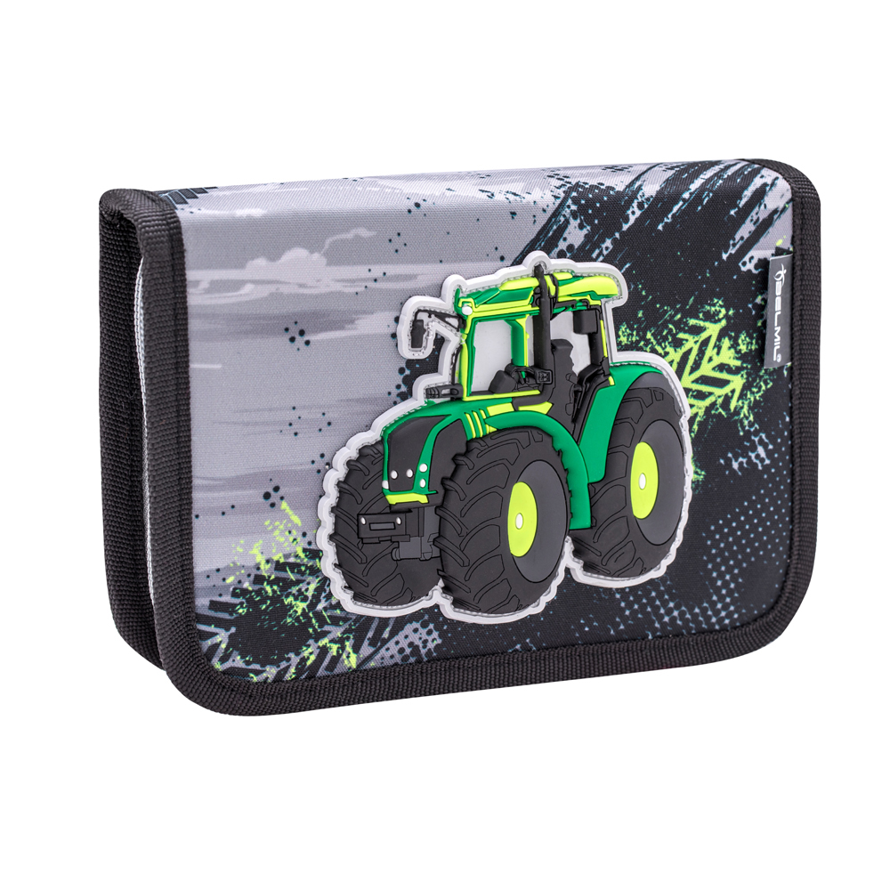 Classy Schulranzen-Set 4-teilig mit integriertem Brustgurt - Green Tractor