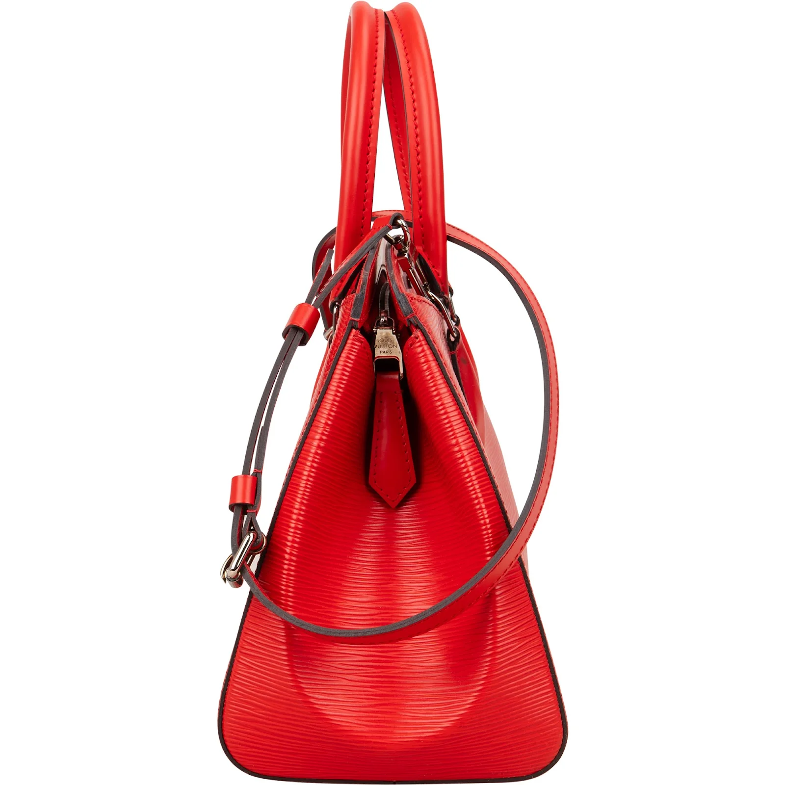 Louis Vuitton Red Epi Leather Soufflot MM Handbag