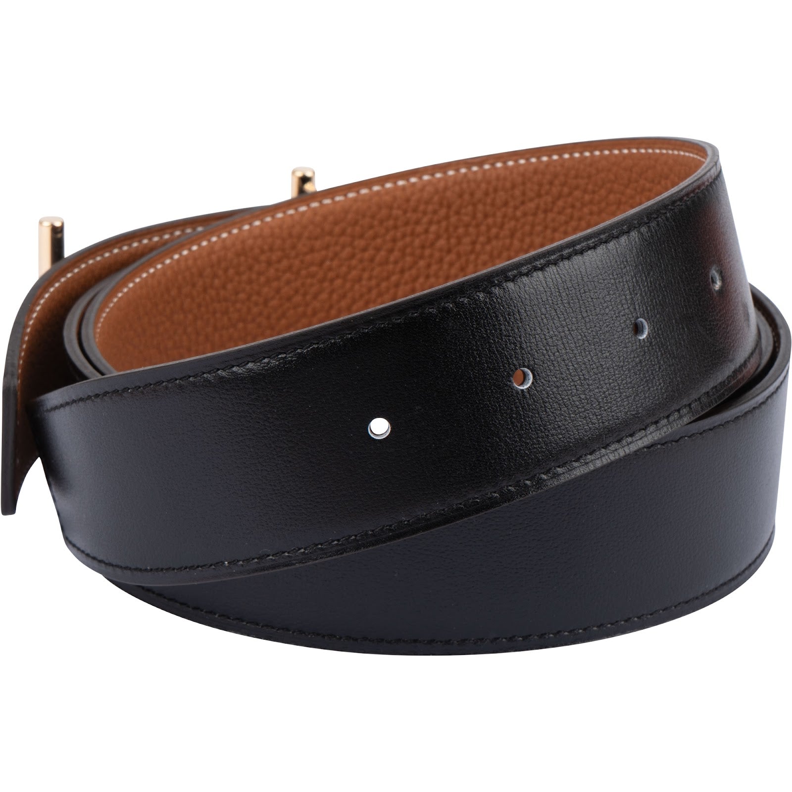 Hermès - Reversible Leather H au Carre Belt (110)