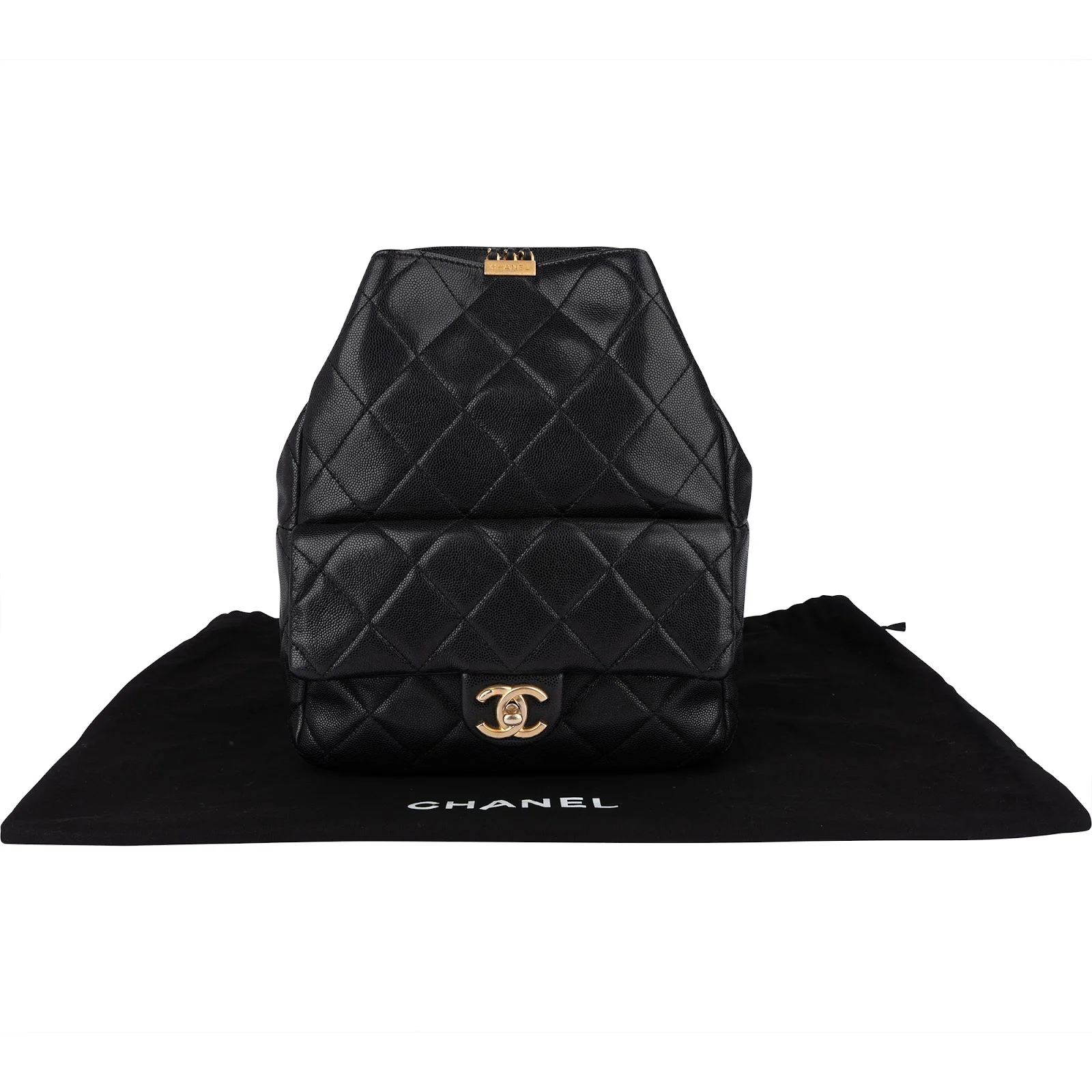 Chanel Quilted Caviar Leather Backpack Shoulder Bag