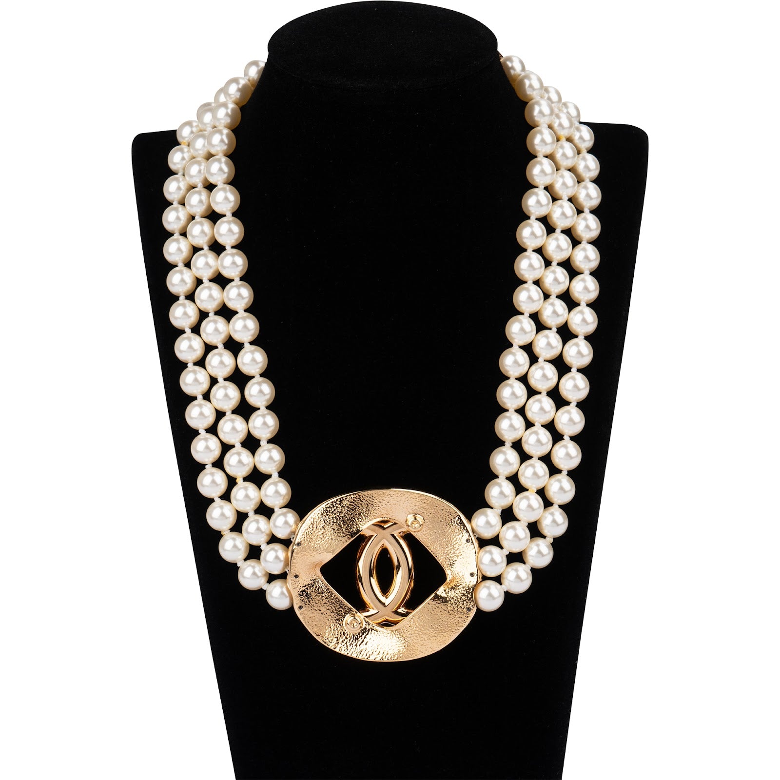 Chanel Pearl CC Choker Necklace Collier