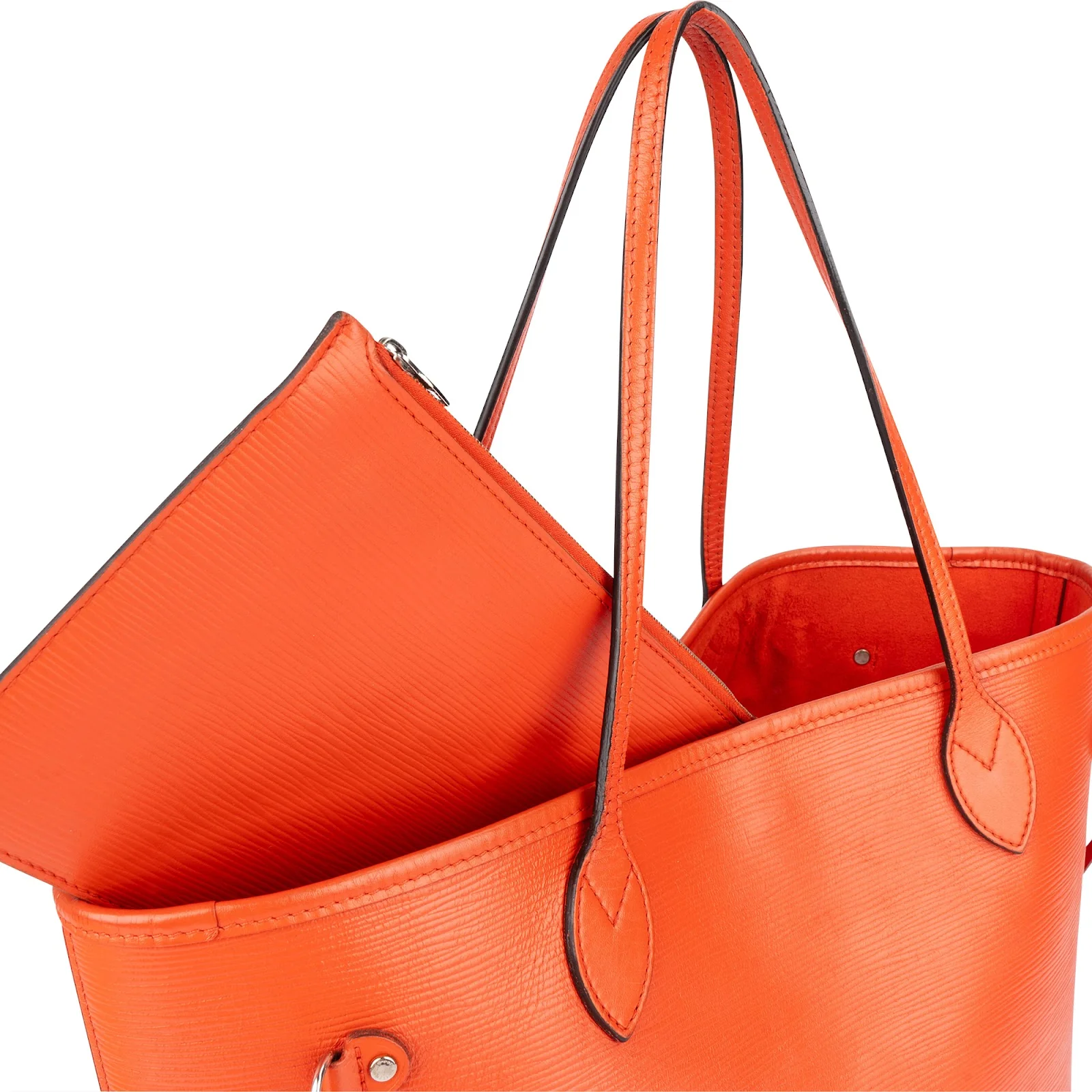 Louis Vuitton Orange Epi Leather Neverfull MM Shoulder Bag