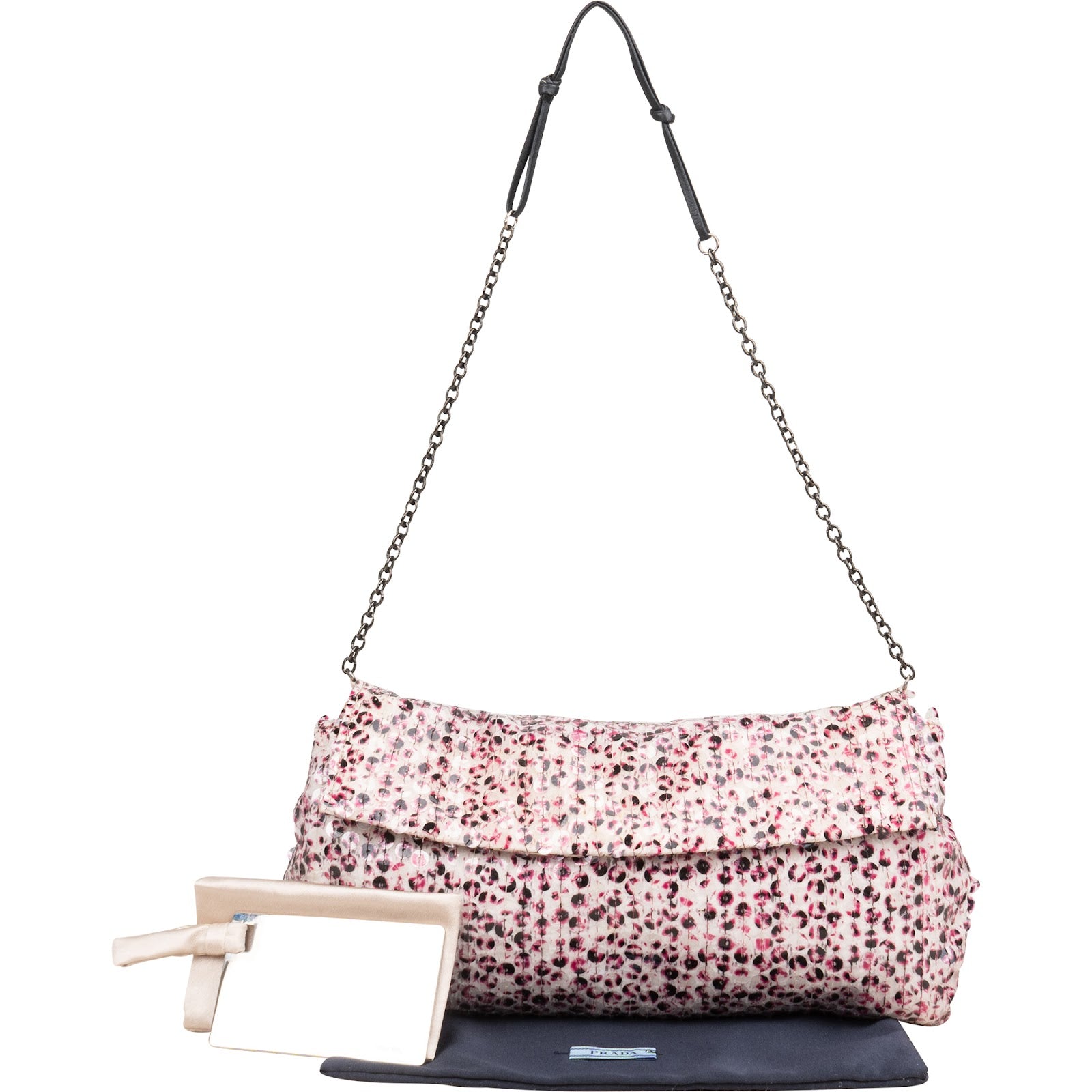 Prada Sequin Embellished Flap Shoulder Bag