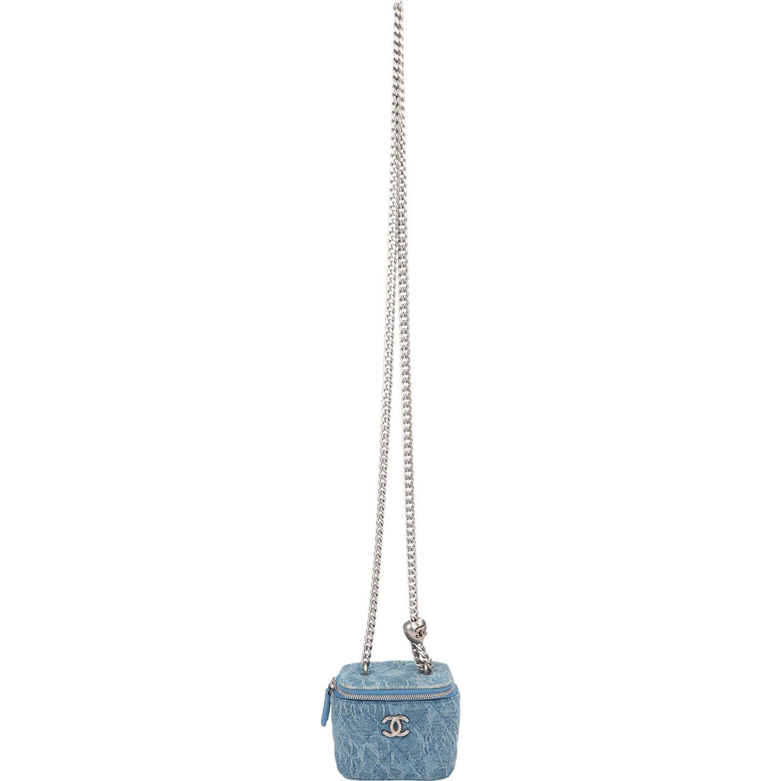 Chanel - Quilted Denim Mini-toilettas met schouderriem