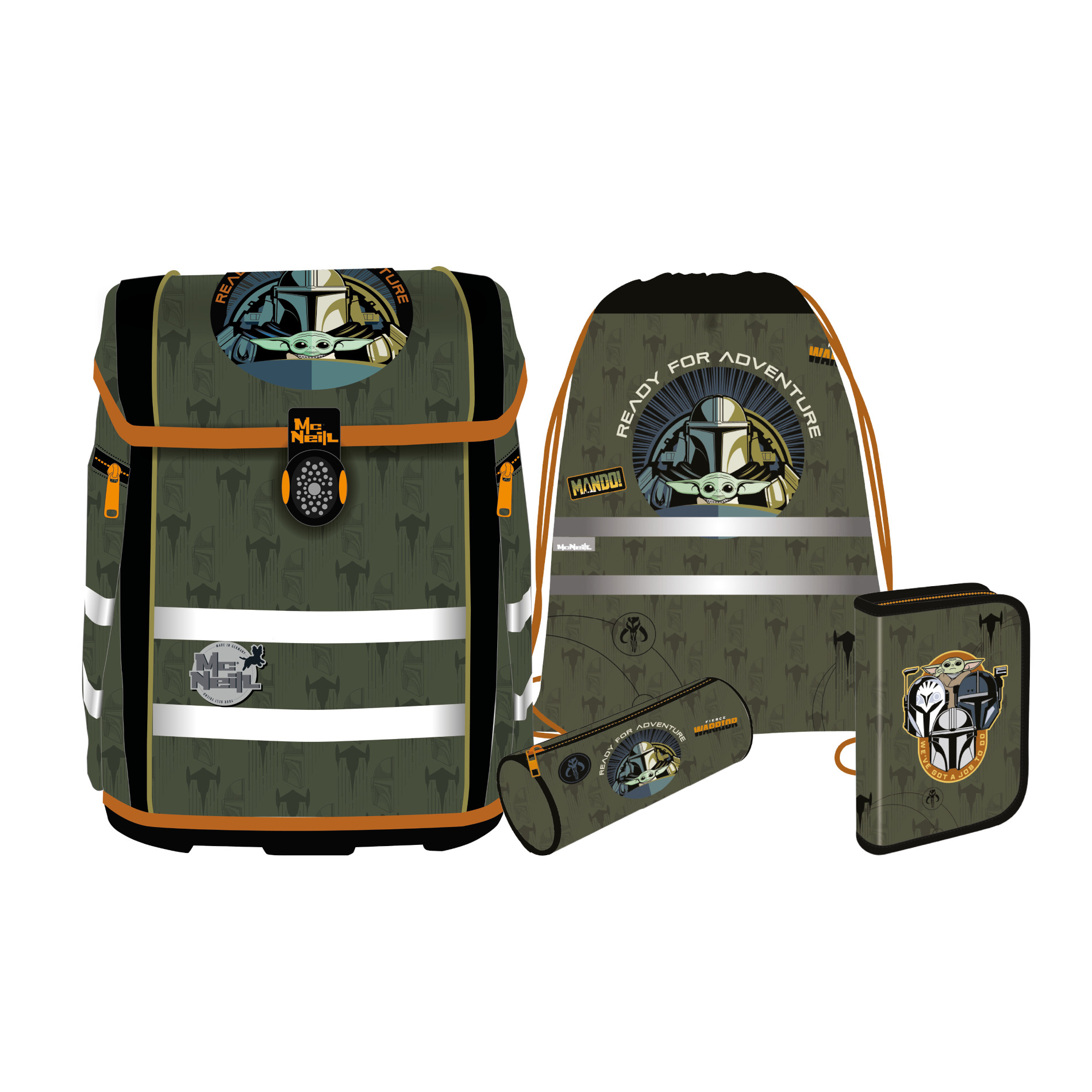 McNeill Disney Schulranzen-Set PERFECTO 5tlg. - STAR WARS-MANDALORIAN