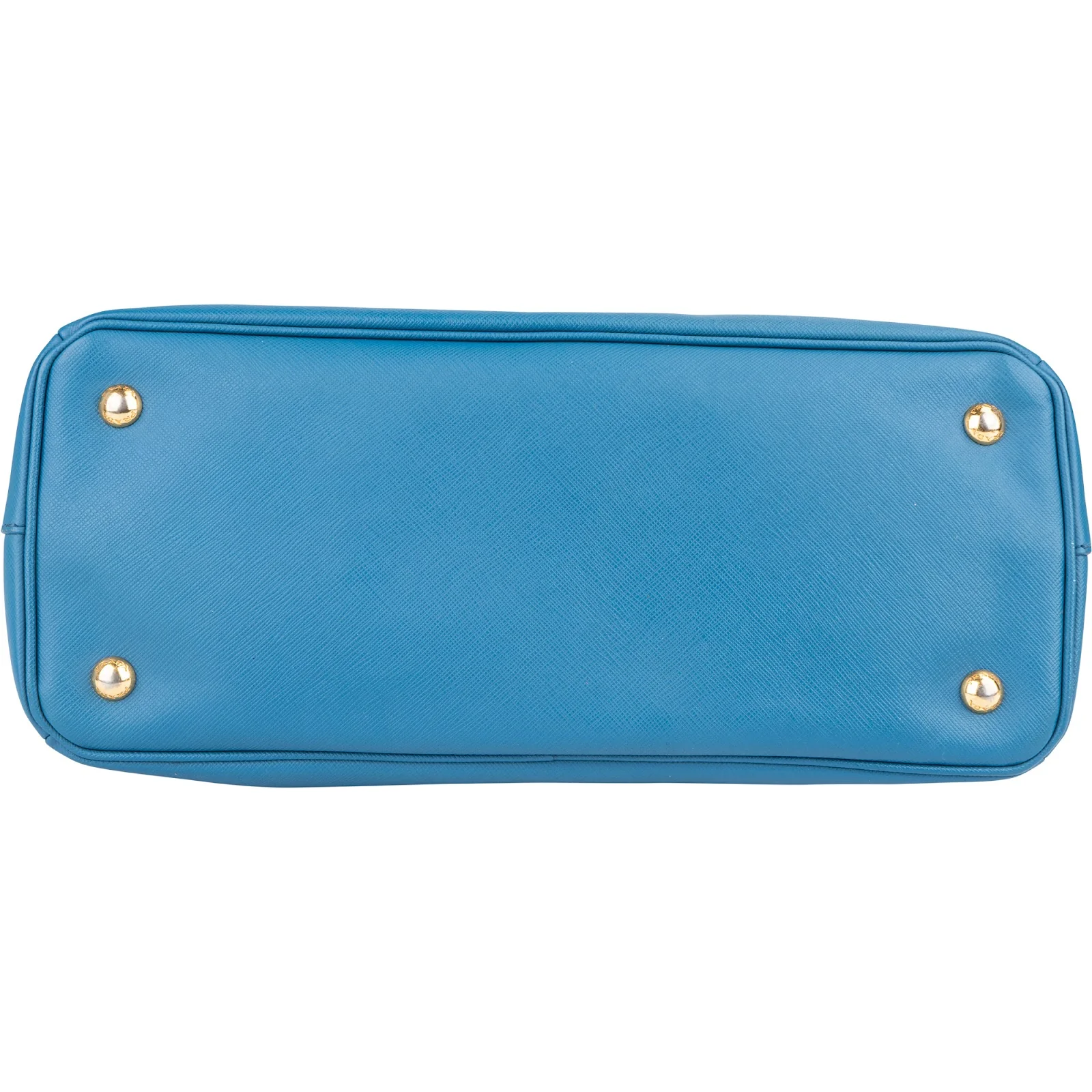 Prada Blue Saffiano Leather Galleria Handbag