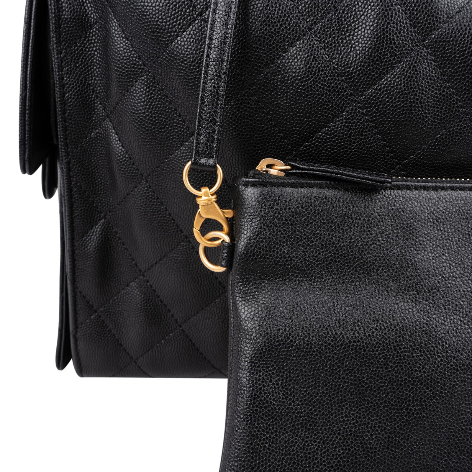 Chanel 25 Caviar Leather CC Drawstring Shoulder Bag