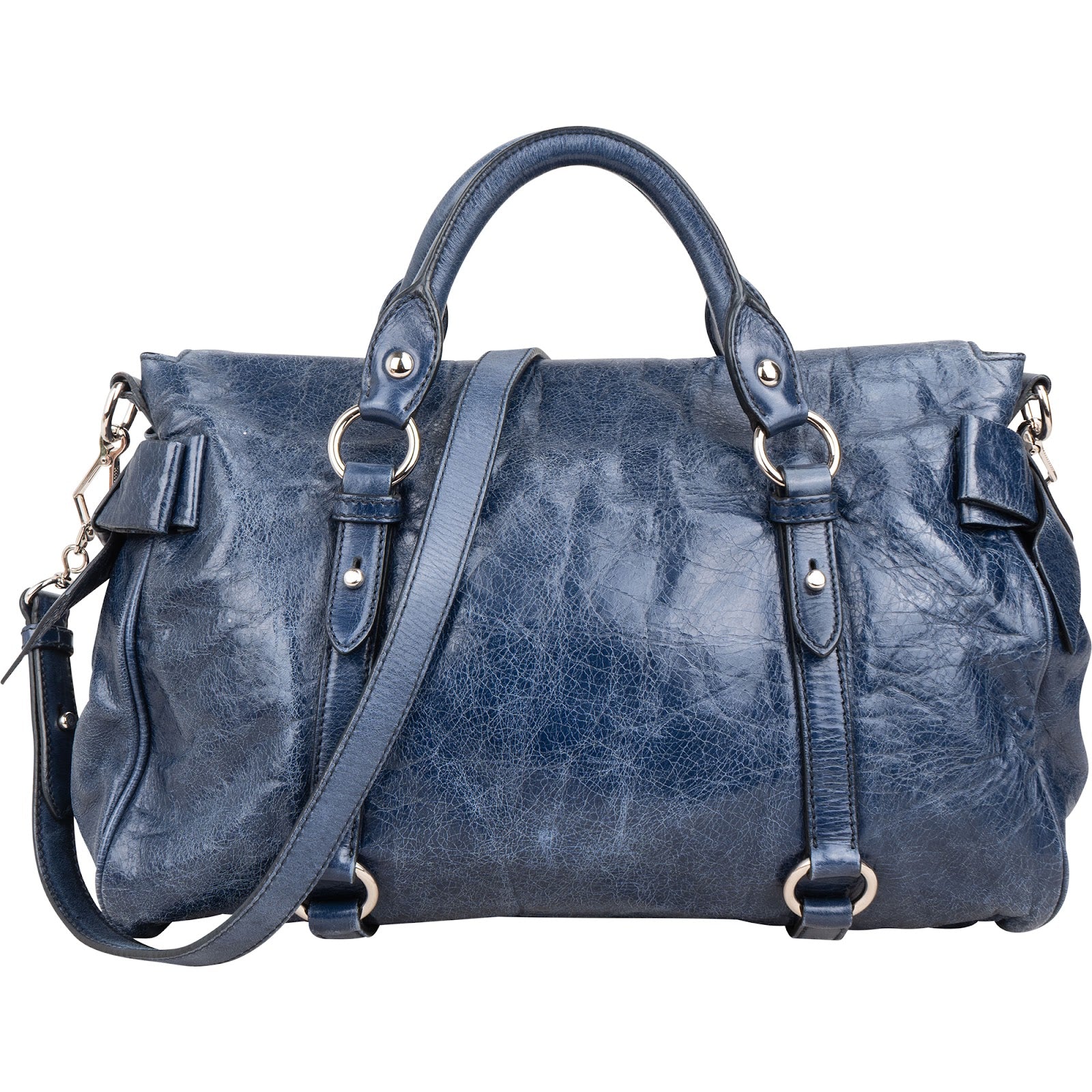Miu Miu - Vitello Lux Bow Satchel handtas