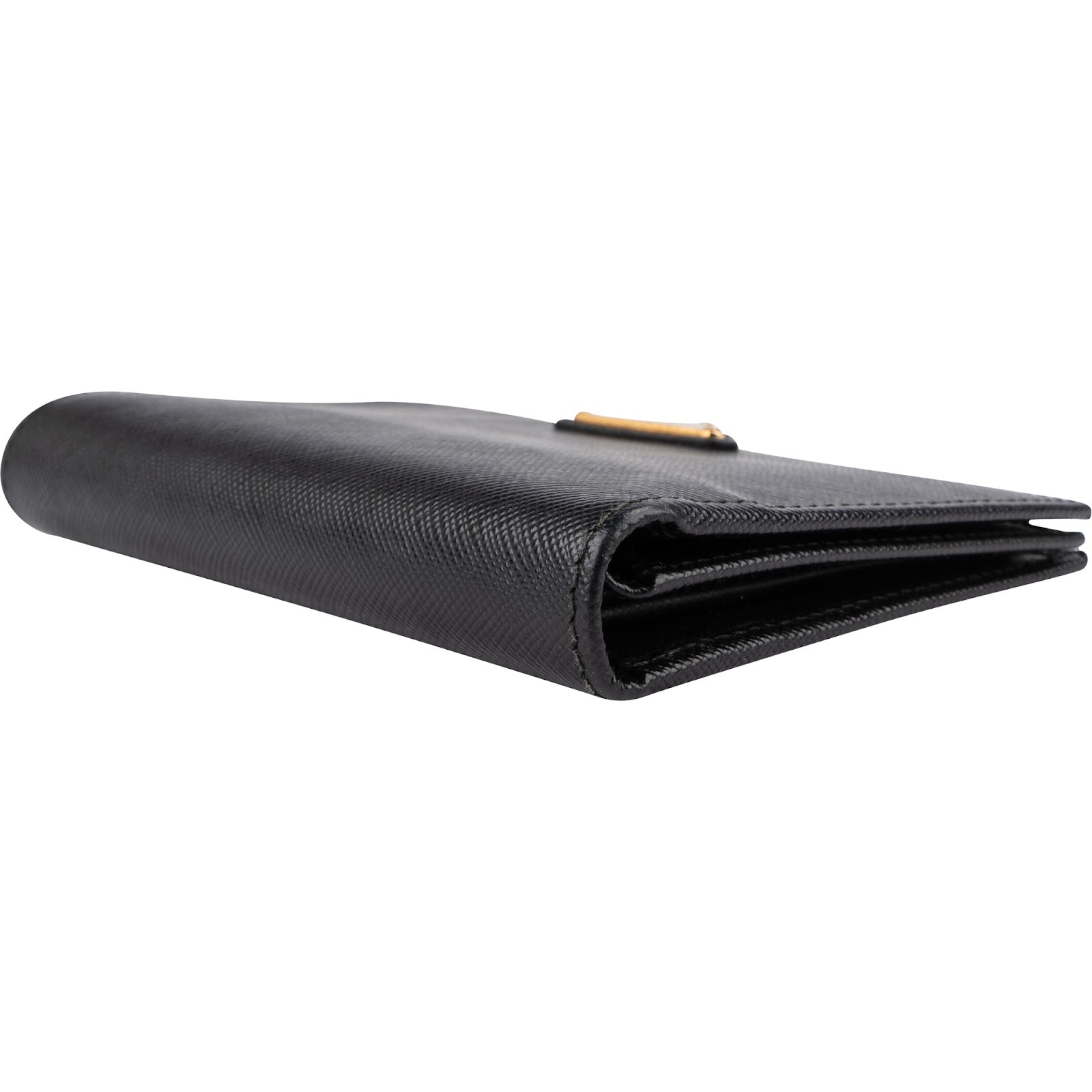 Prada - Saffiano Leather Triangle Trifold Wallet