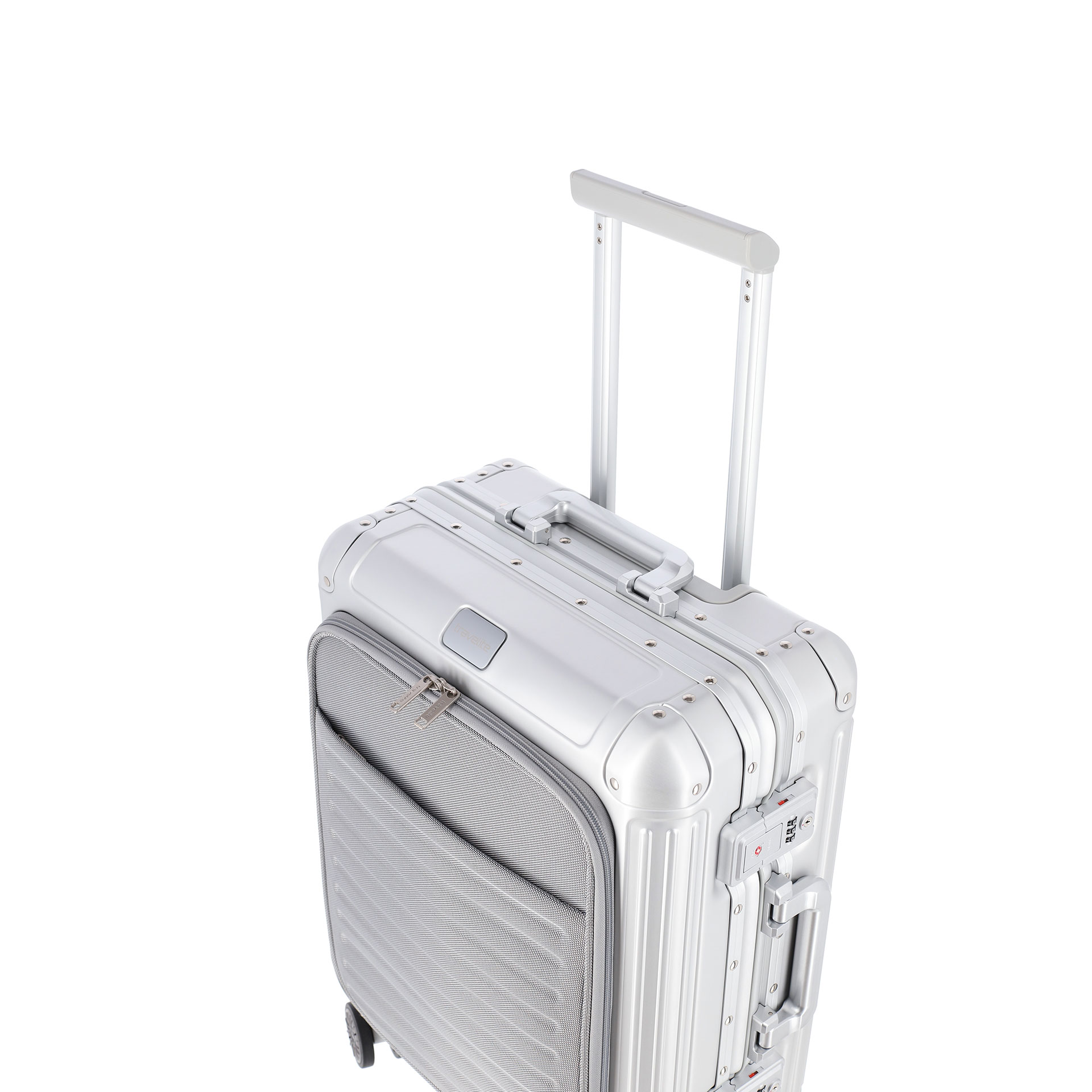 NEXT Handgepäck S+ mit Vortasche - Silber