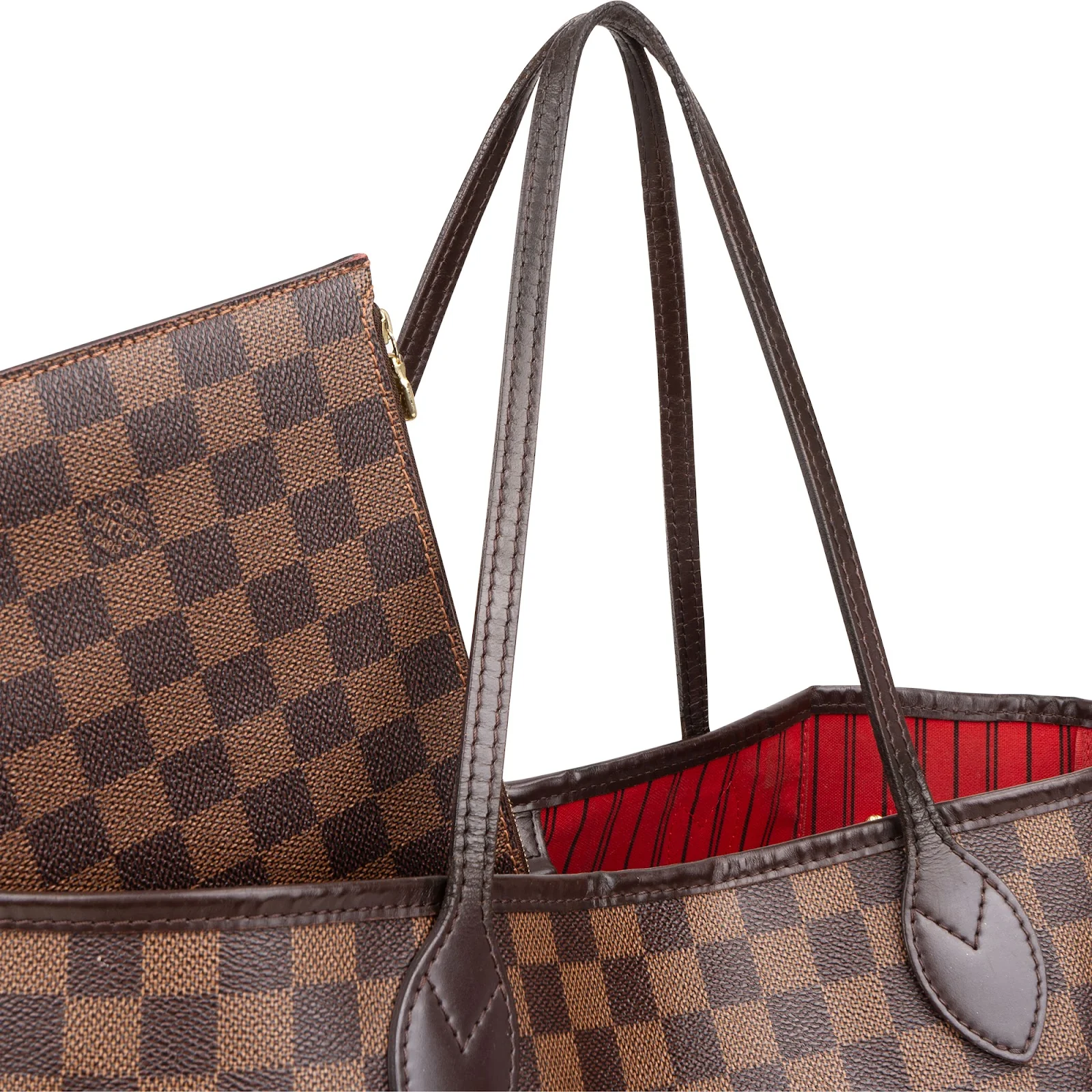 Louis Vuitton Monogram Damier Ebene Neverfull MM Shoulder Bag