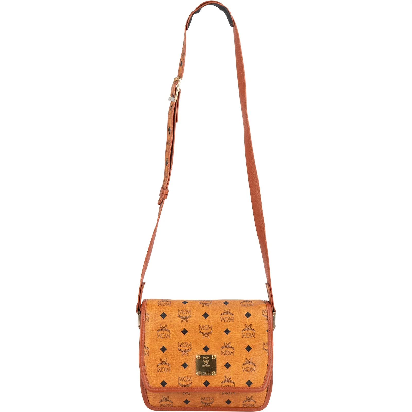 MCM Monogram Visetos Coated Canvas Flap Crossbody Bag