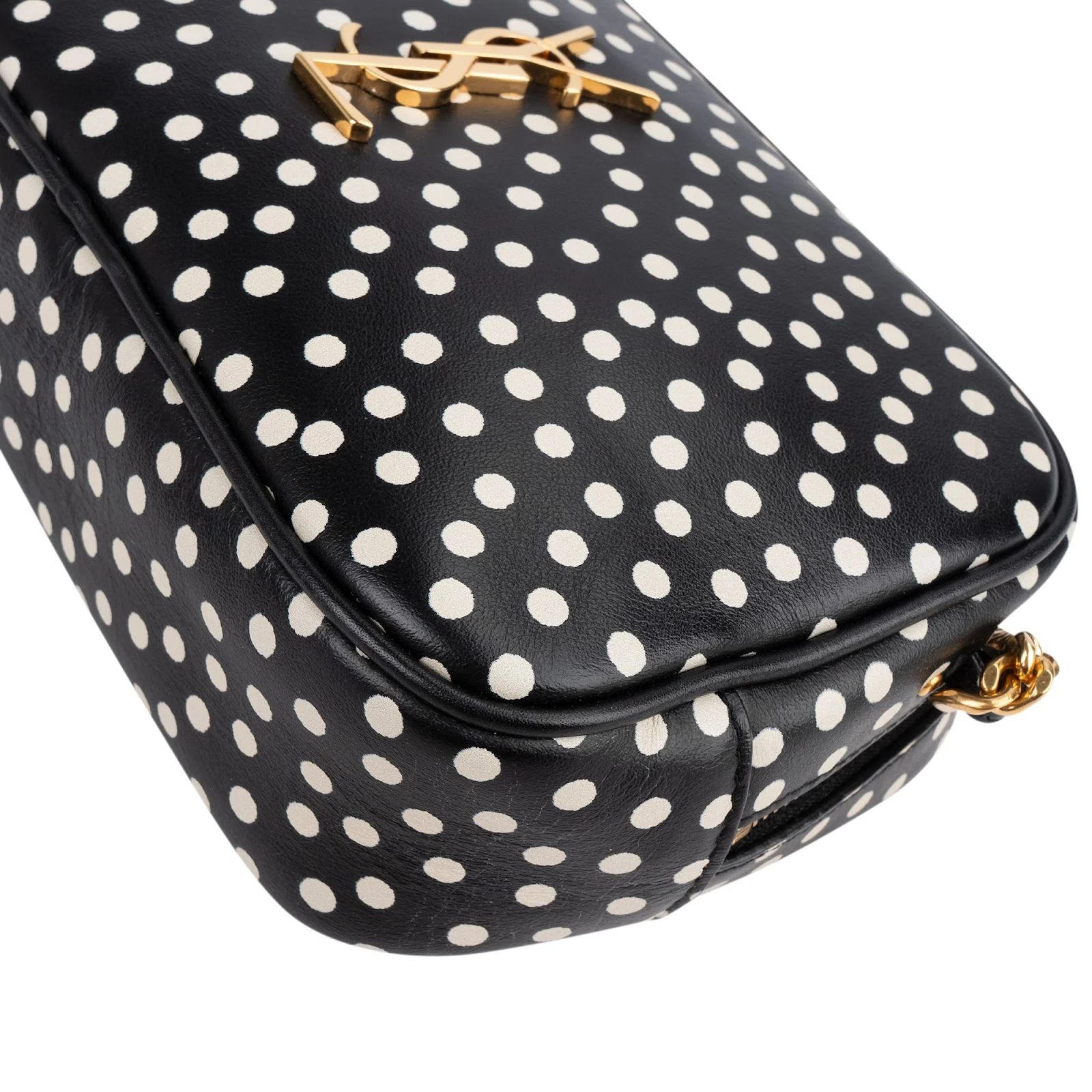 Saint Laurent Polka Dot Leather Lou Camera Crossbody Bag