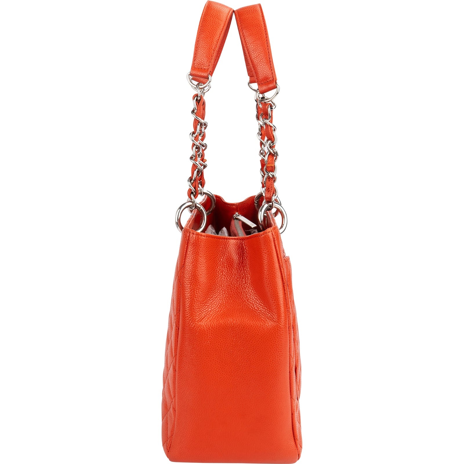 Chanel Quilted Caviar Leather Grand Shopping Tote CC Shoulder Bag