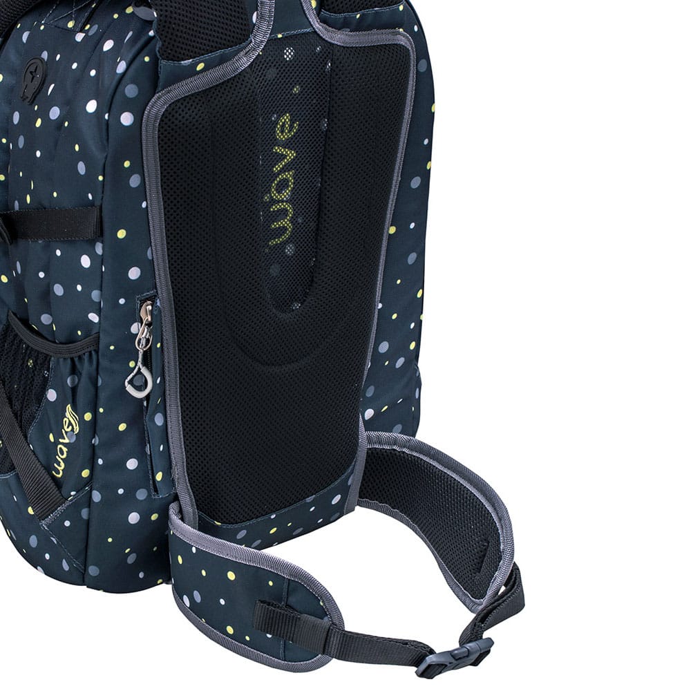 Infinity Rucksack Set 3-teilig - Black and Yellow Dots