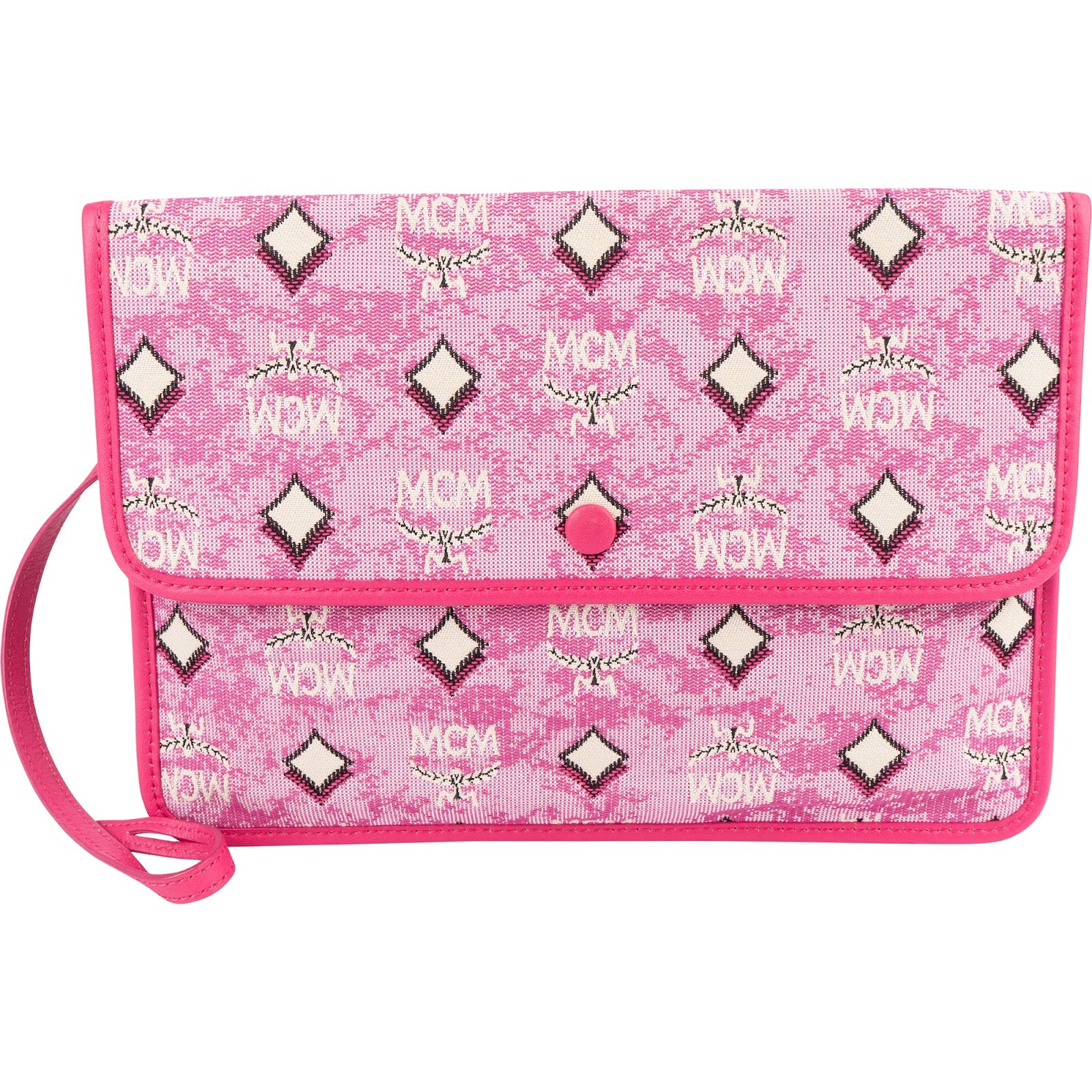 MCM Visetos Monogram Aren Jacquard Munich Clutch Bag