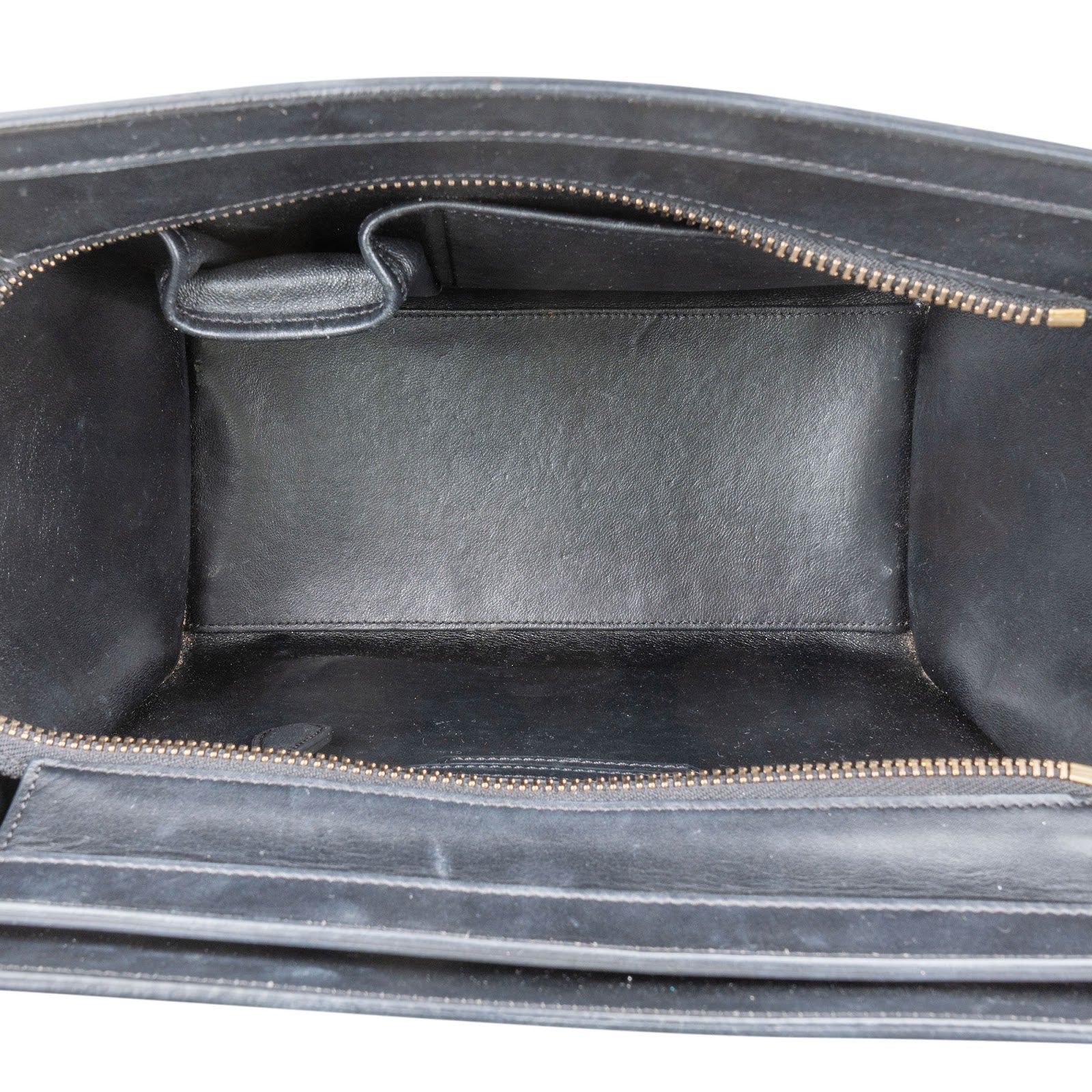 Céline Grained Tricolor Leather Luggage Handbag