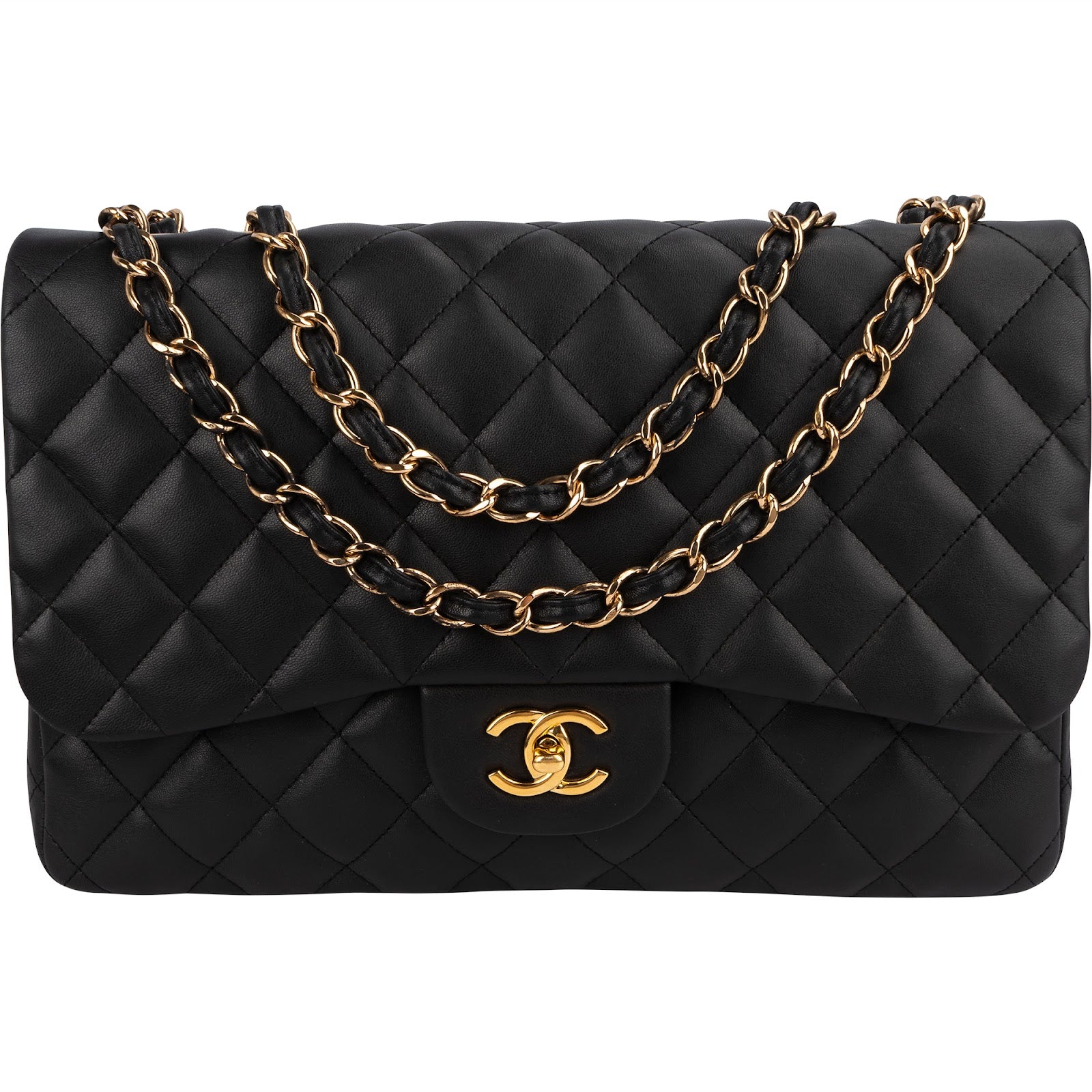 Chanel Quilted Lambskin Jumbo Single Flap Shoulder Bag
