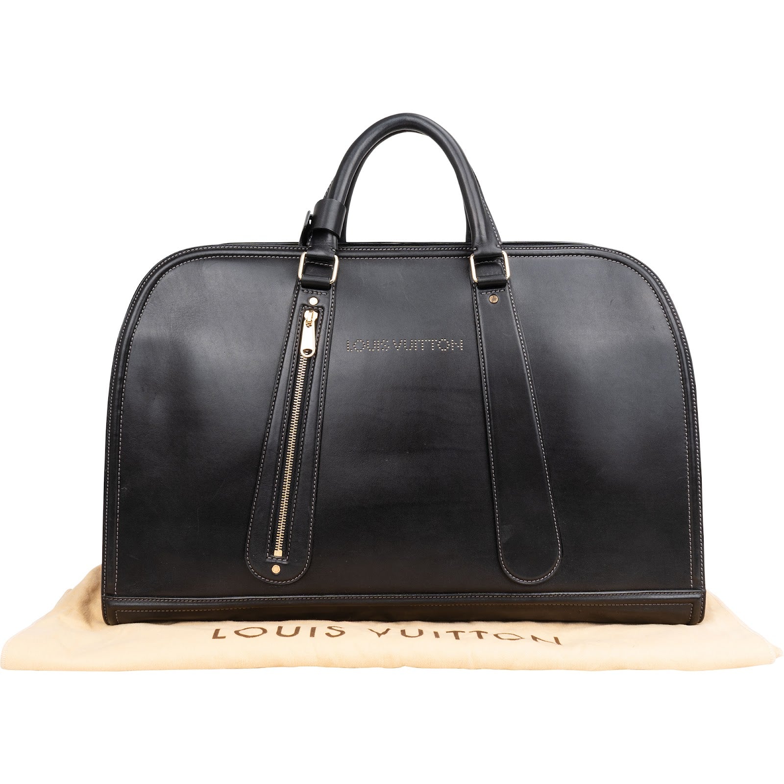 Sac de voyage Louis Vuitton Bequia en cuir noir 50