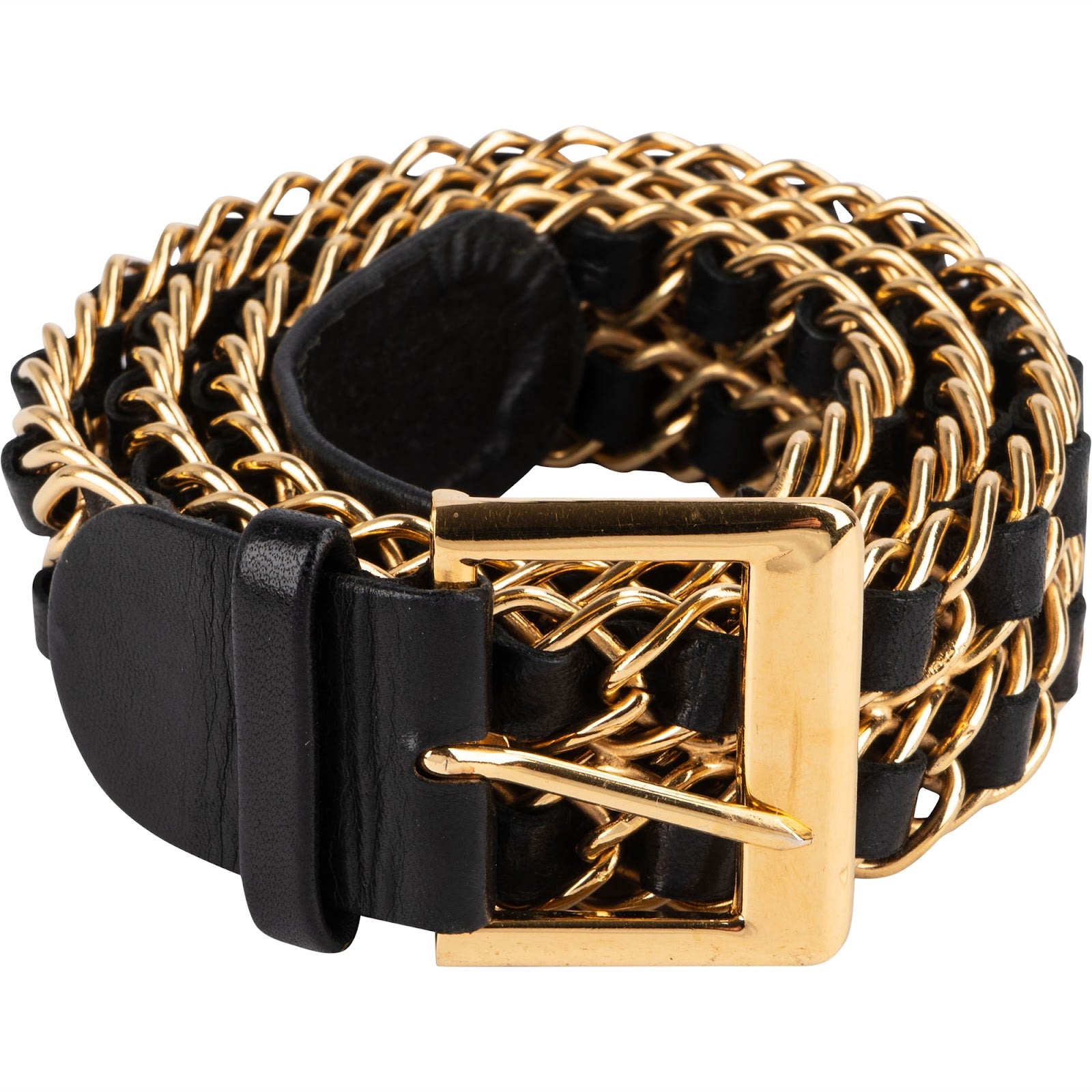 Chanel Woven Leather Chain Belt