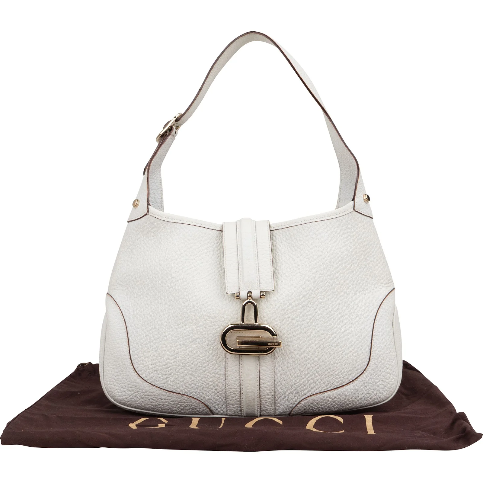 Gucci Grained Leather Jackie Shoulder Bag