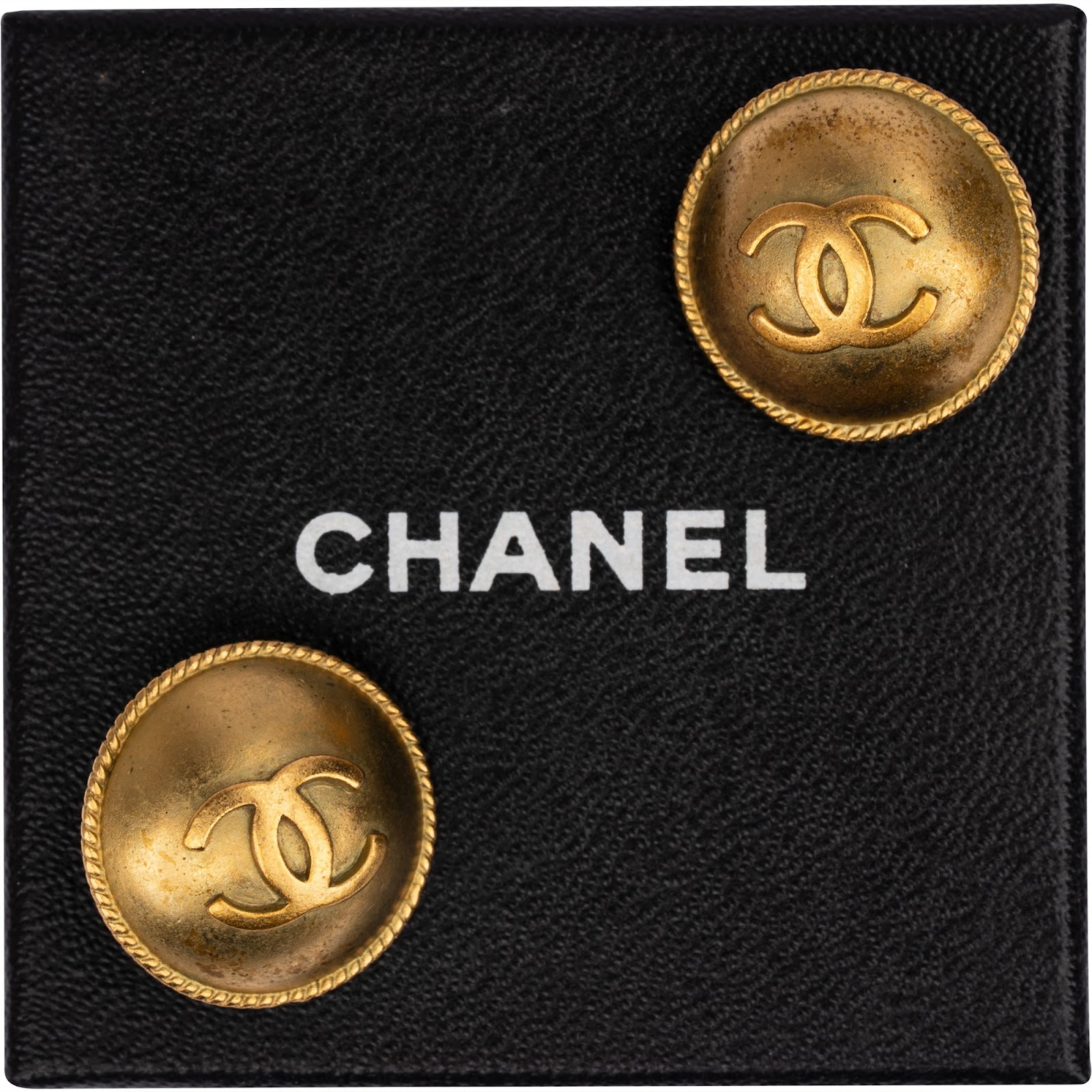 Chanel Vintage CC Emblem 1994 Clip-On Earrings