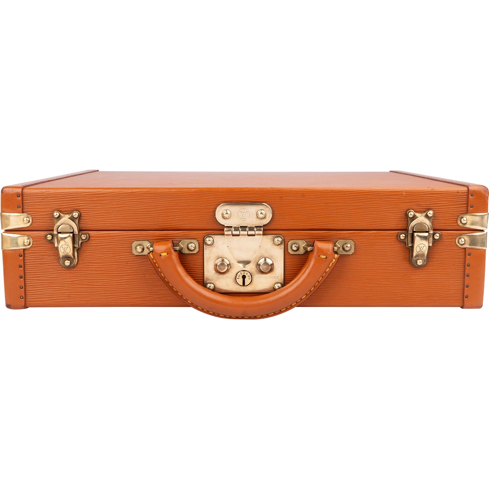 Louis Vuitton Cognac Epi Leather Président Aktenkoffer