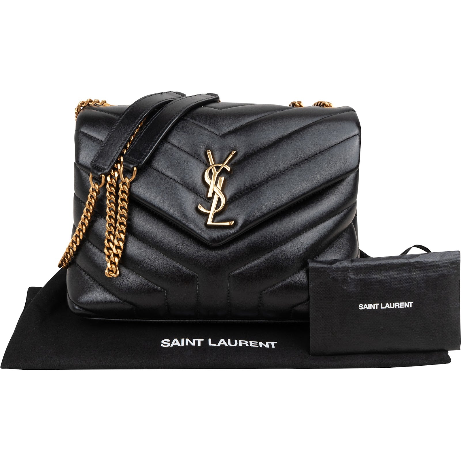 Saint Laurent kleine Loulou-crossbodytas van gewatteerd leer