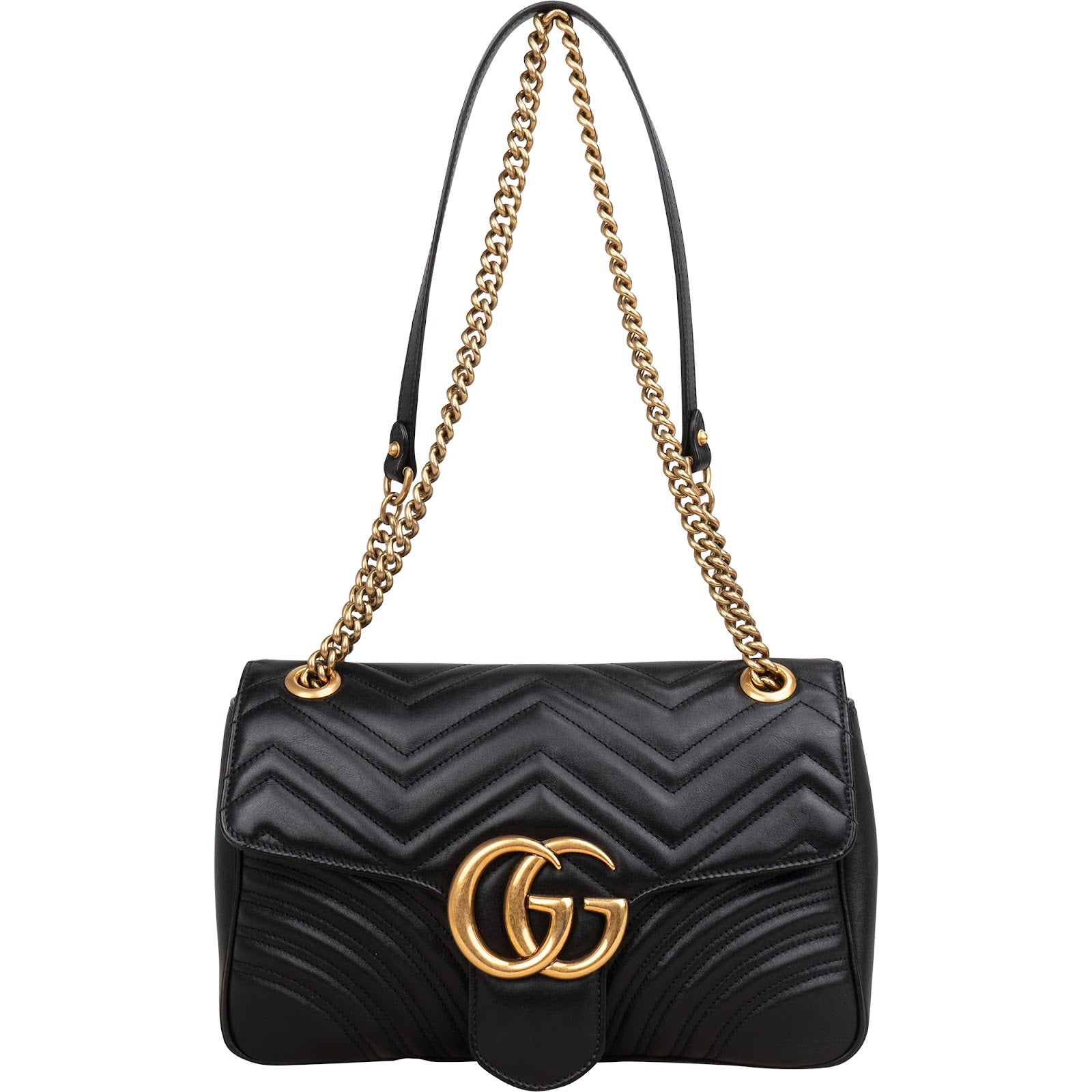 Gucci Matelassé Leather GG Large Marmont Crossbody Bag