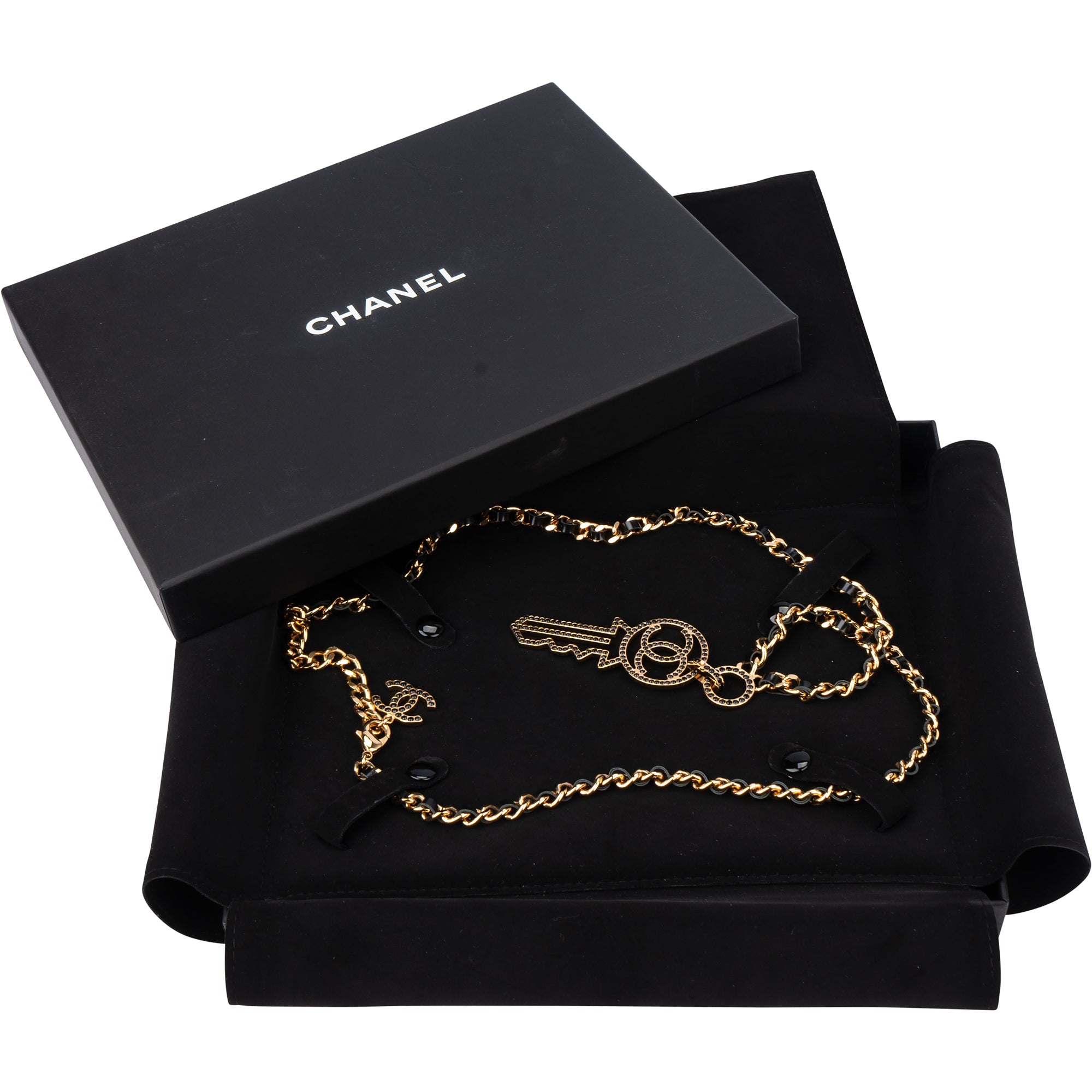 Chanel Crystal Key Necklace