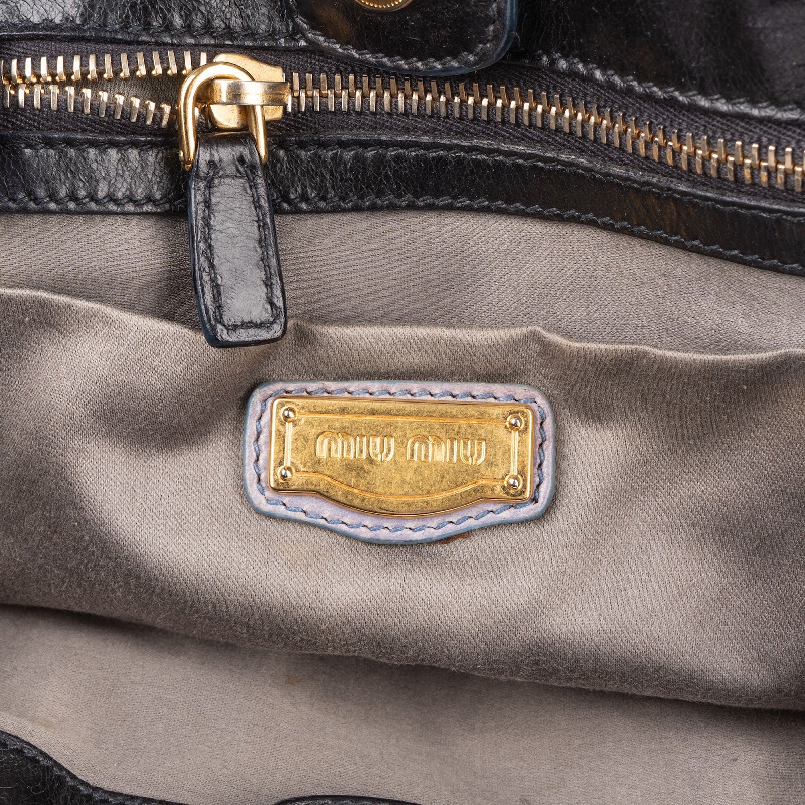 Miu Miu Vitello Lux Leather Handbag