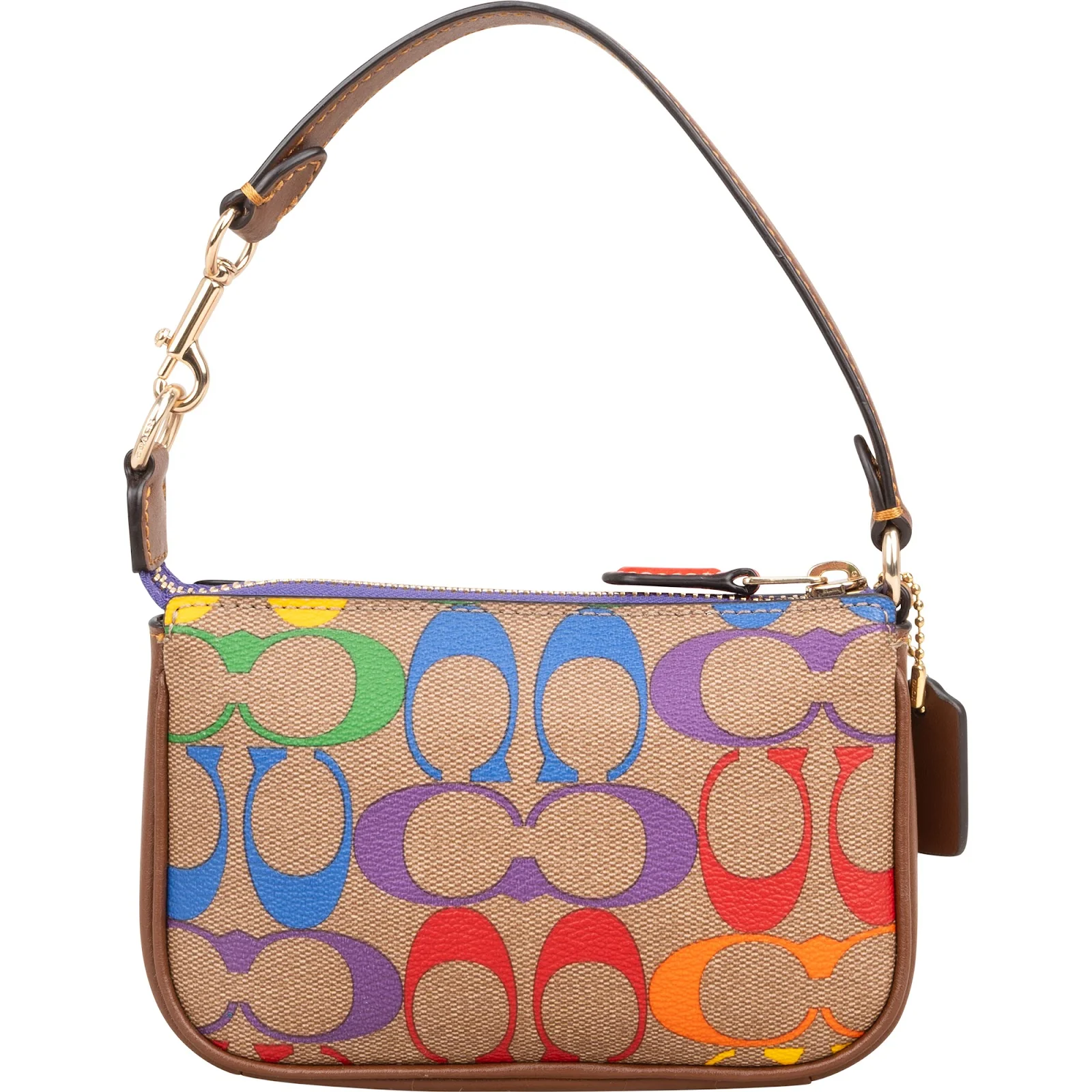 Coach Monogram Signature Canvas Rainbow Nolita 15 Handbag