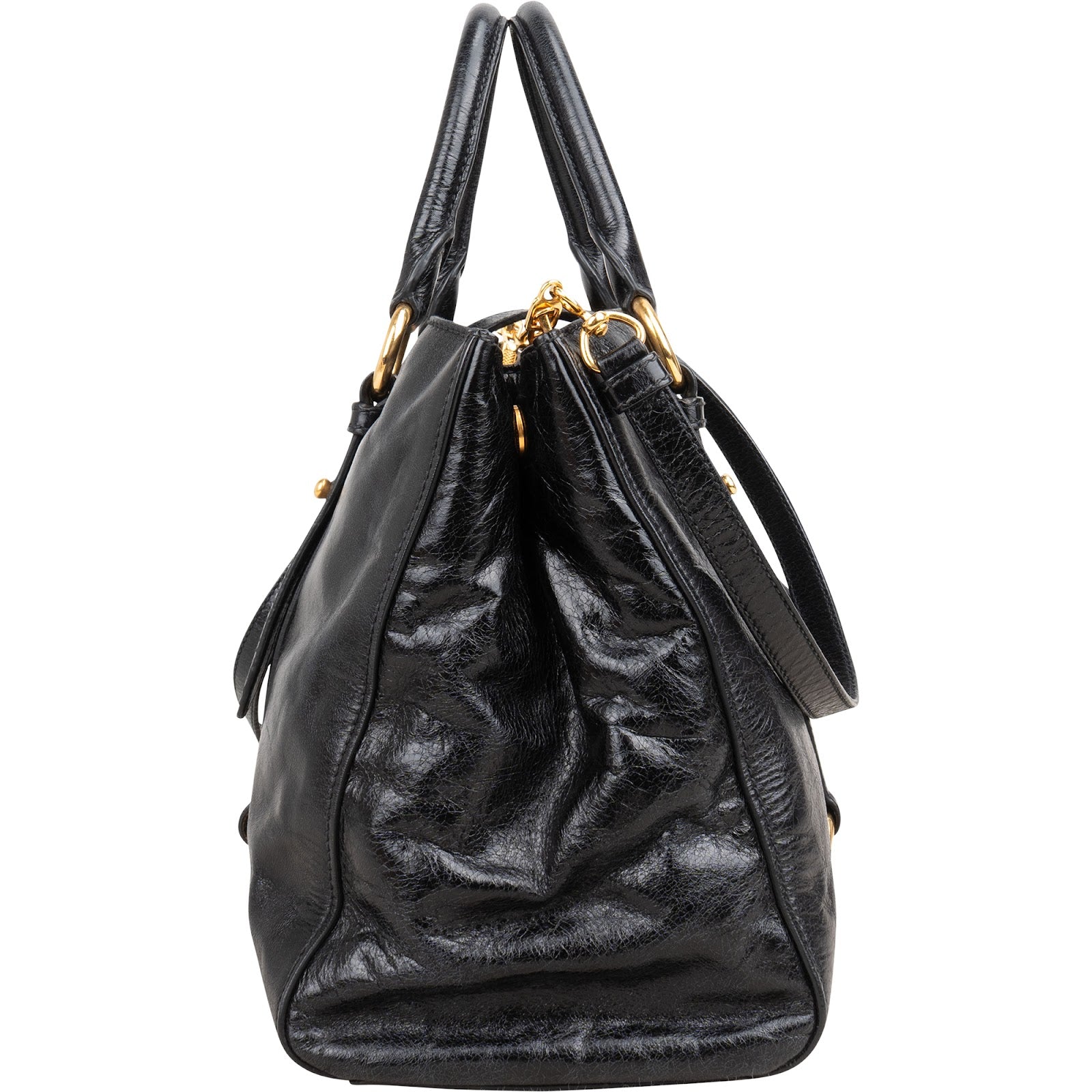 Miu Miu Vitello Lux Leather City Handbag