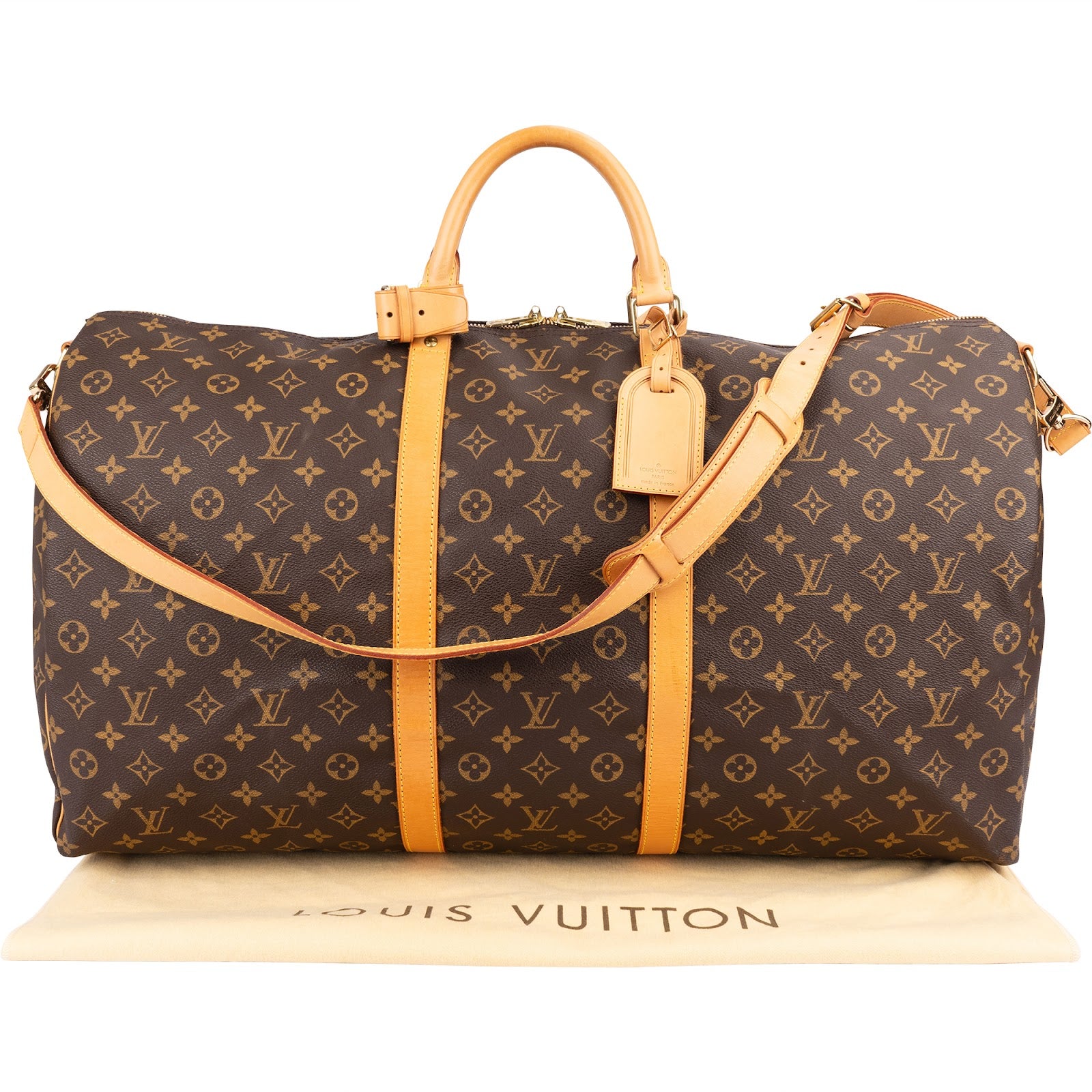 Louis Vuitton Monogram Canvas Keepall 60 Bandoulière Reisetasche