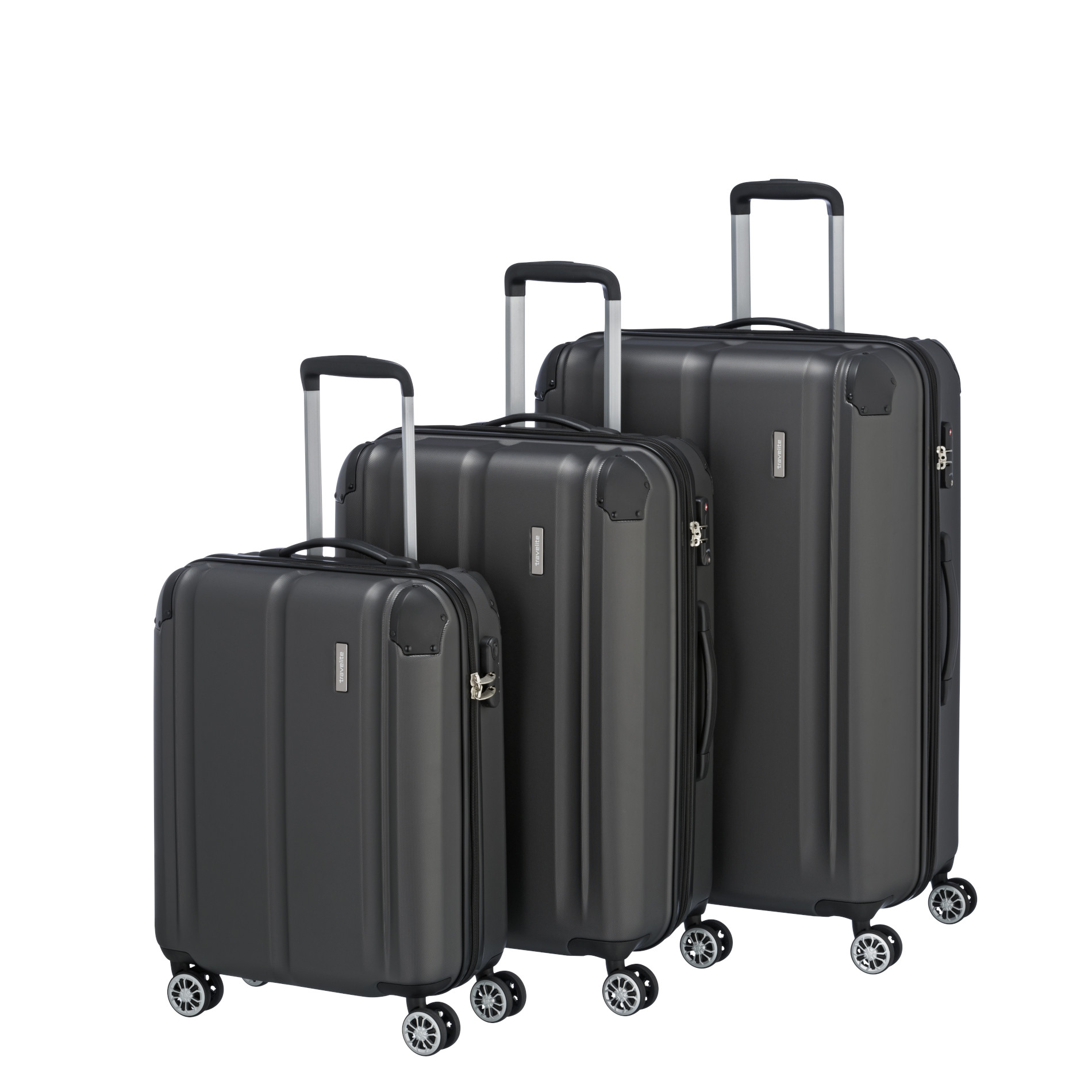 Travelite CITY suitcase set with wheels size L/M/S anthracite