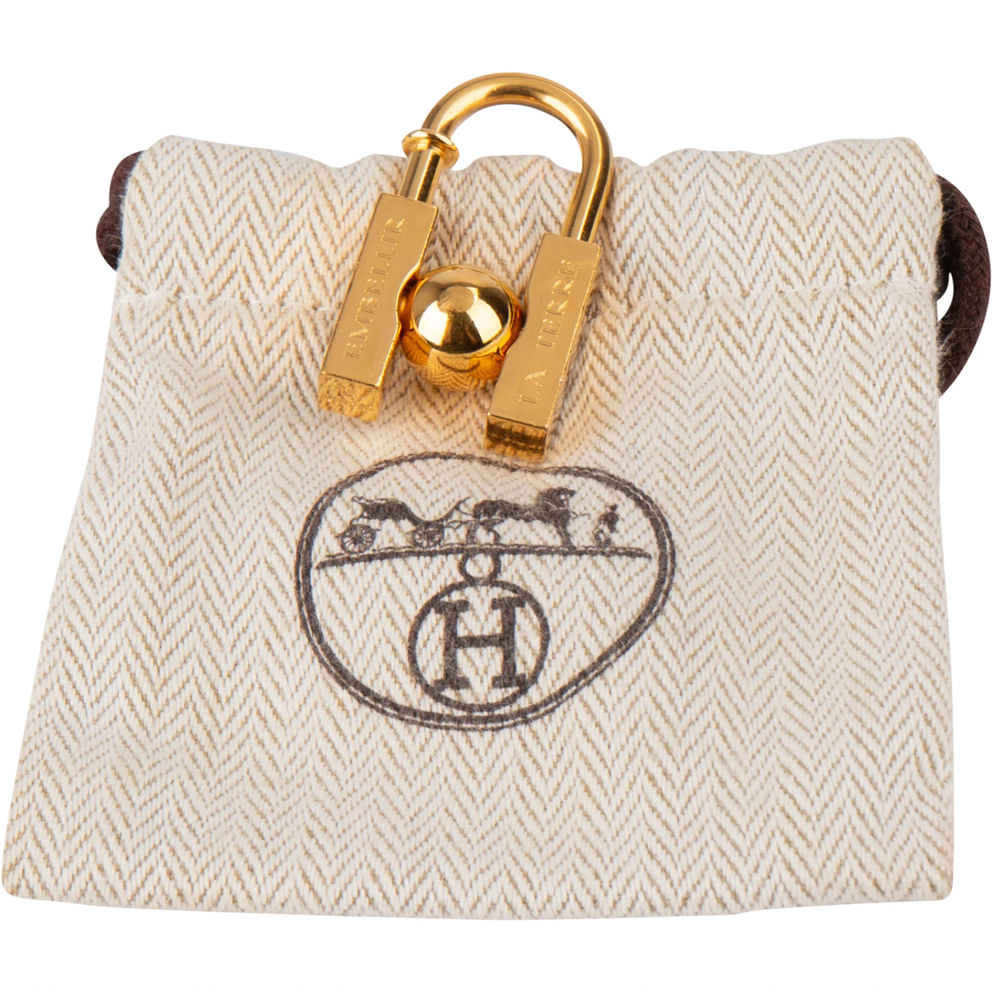Hermès Golden Earth H Cadena Pendant