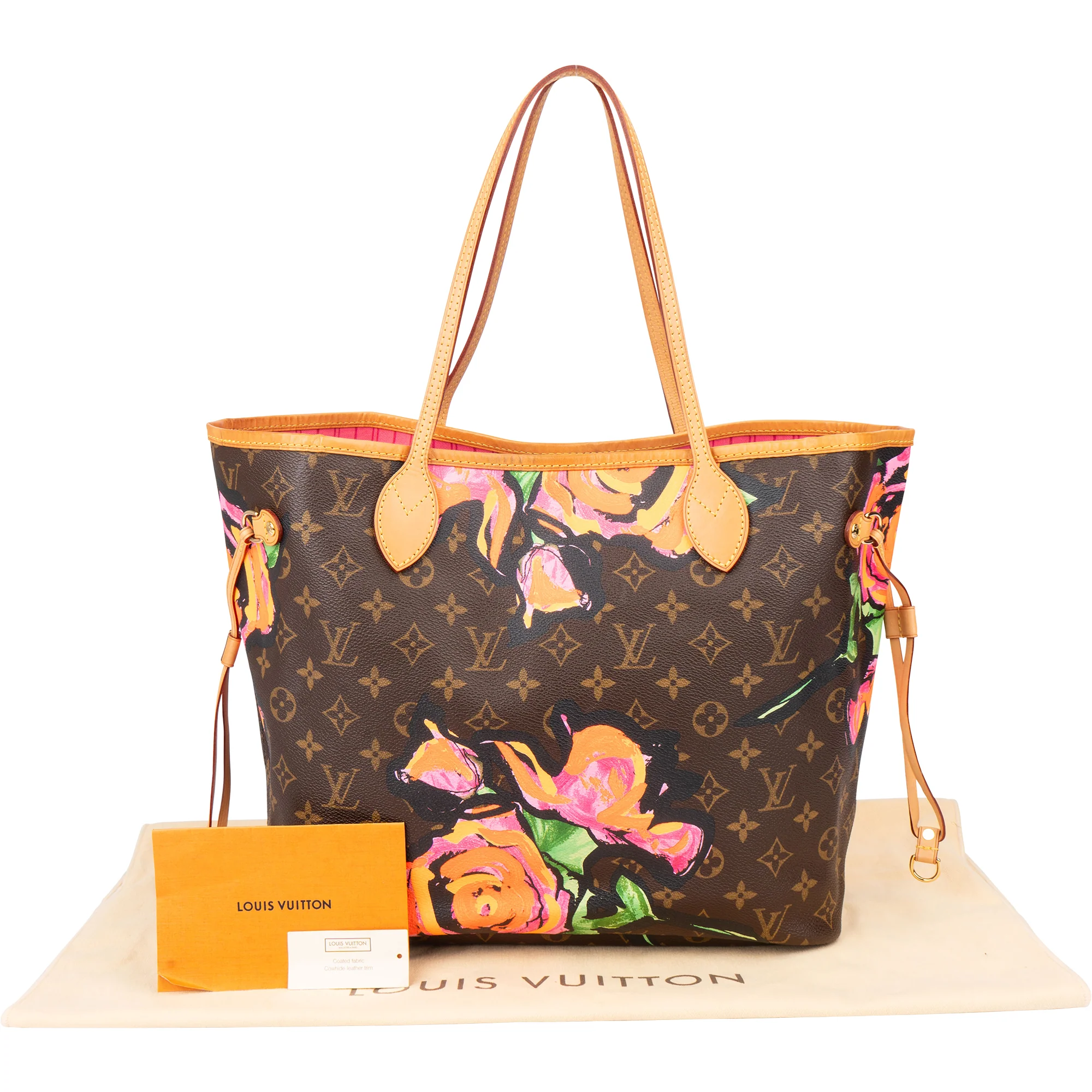 Louis Vuitton Limited Roses By Stephen Sprouse Neverfull MM Shopper