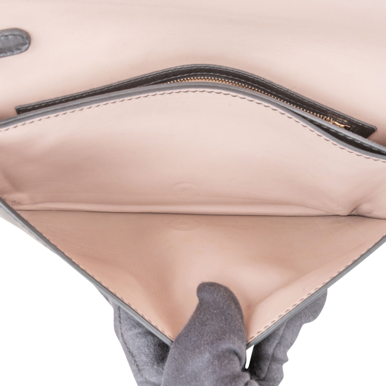 Valentino Garavani Black Leather Rockstud Flap Clutch