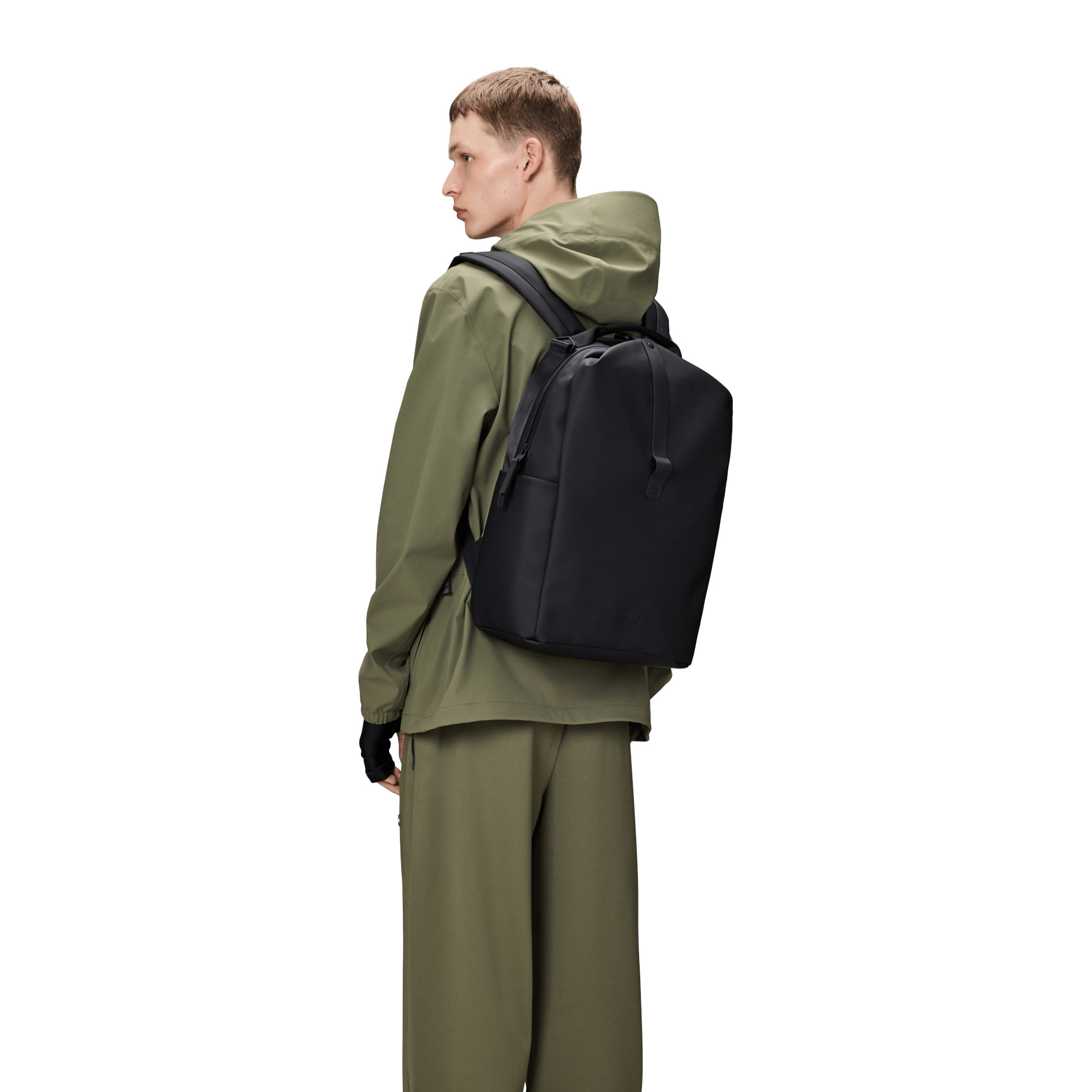 Clip Front Backpack W3 - Black