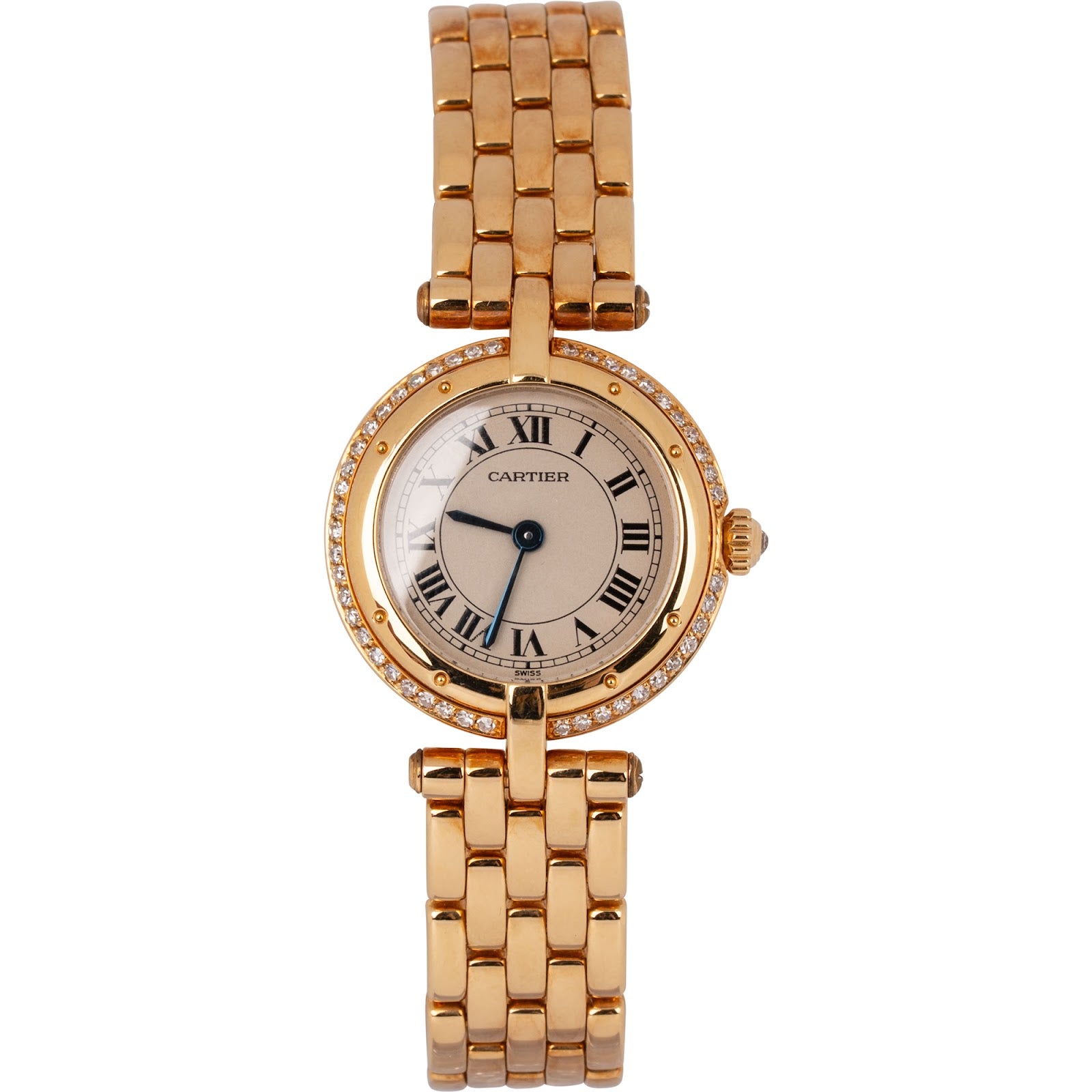 Cartier Panthere Vendome Diamond Bezel 18K Gold Damenuhr