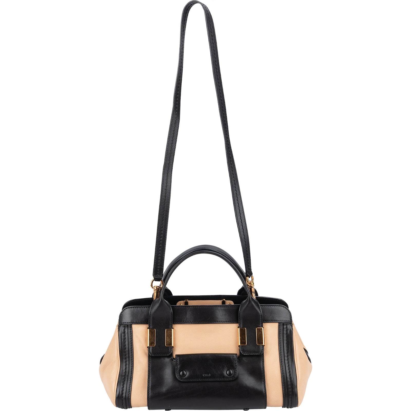 Chloé Bicolor Leather Alice Satchel Handbag