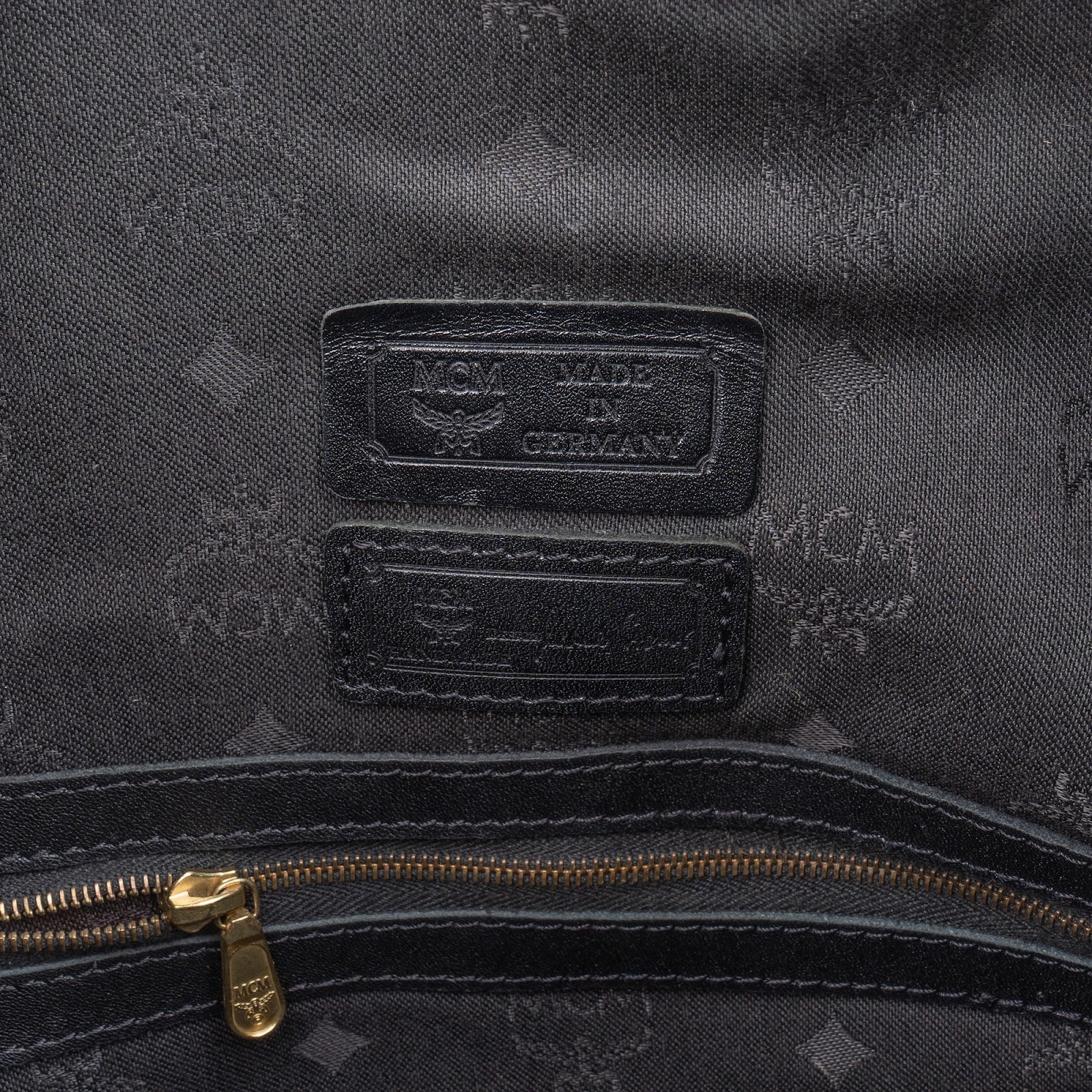 MCM Monogram Visetos Nylon Drawstring Bucket Crossbody Bag