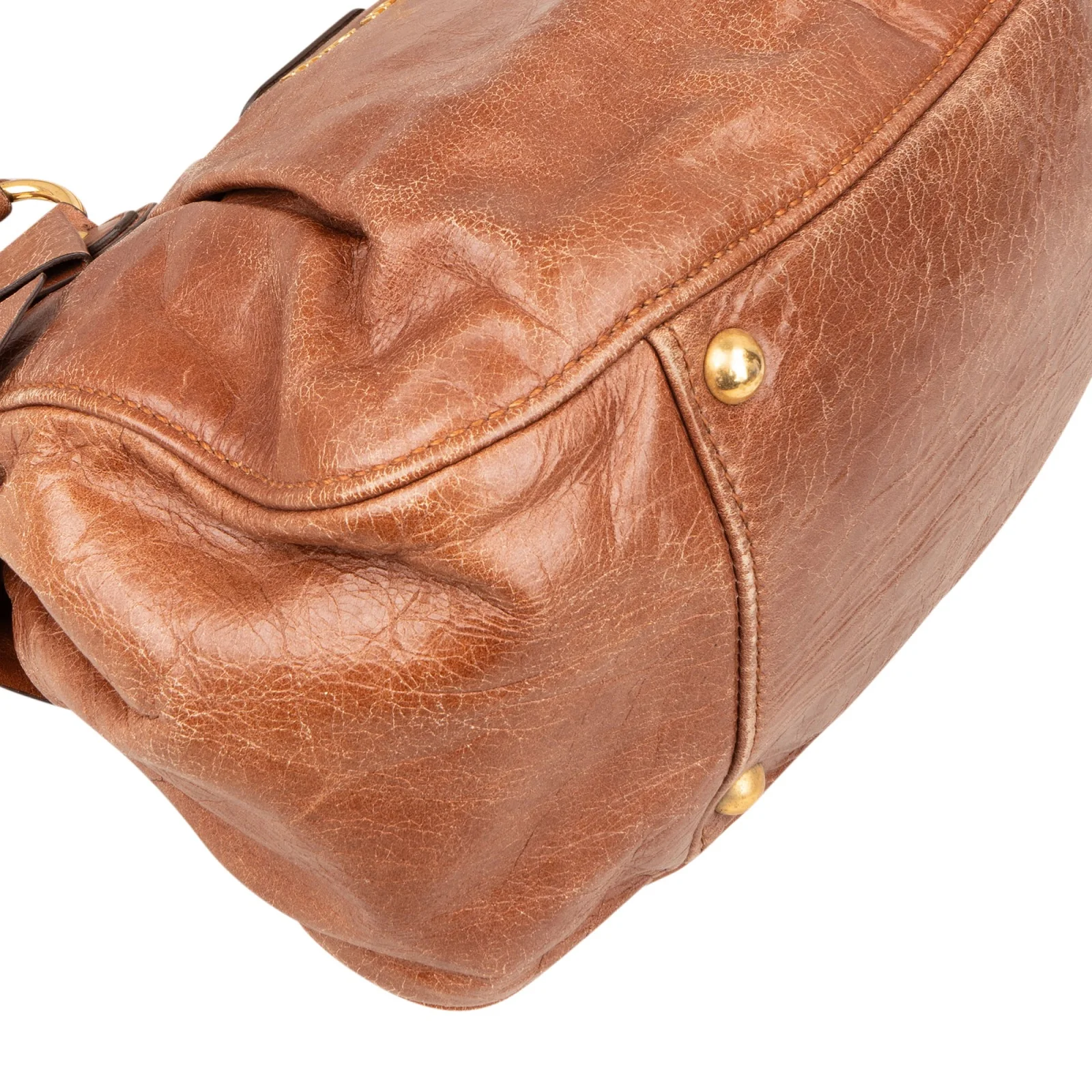 Miu Miu Vitello Lux Bow City Handbag