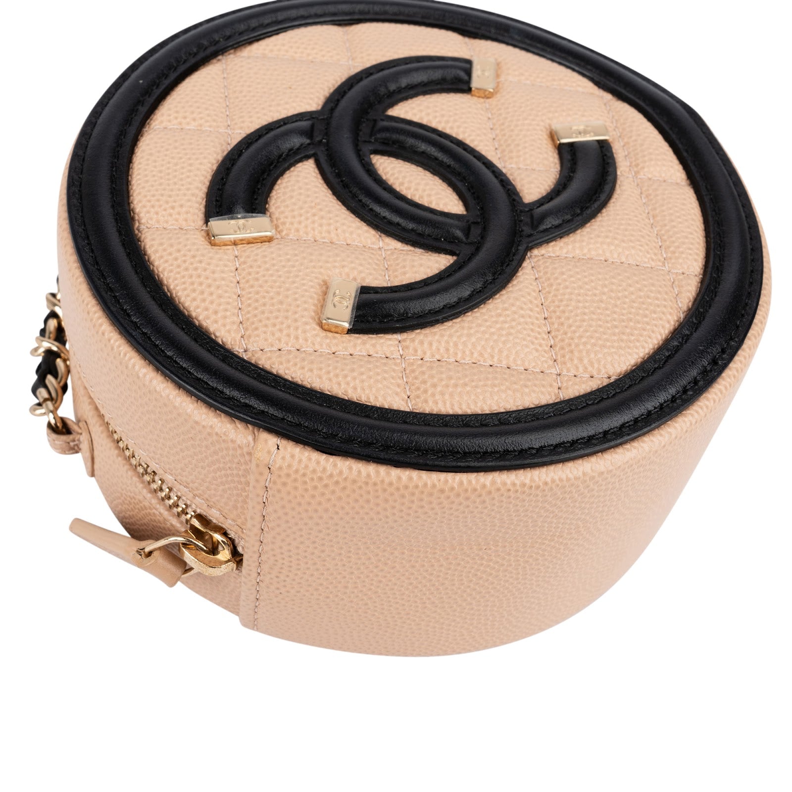 Chanel - CC Filigree Round Crossbody Bag