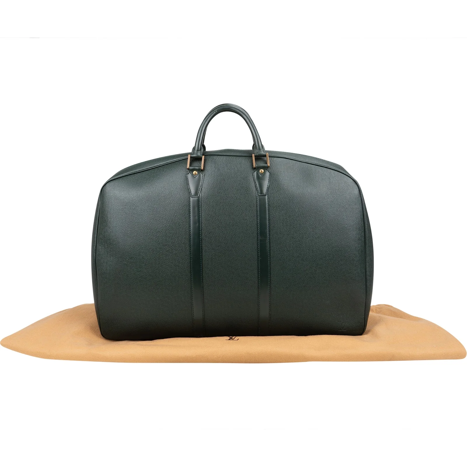 Louis Vuitton Green Taiga Leather Helanga Clip Reisetasche